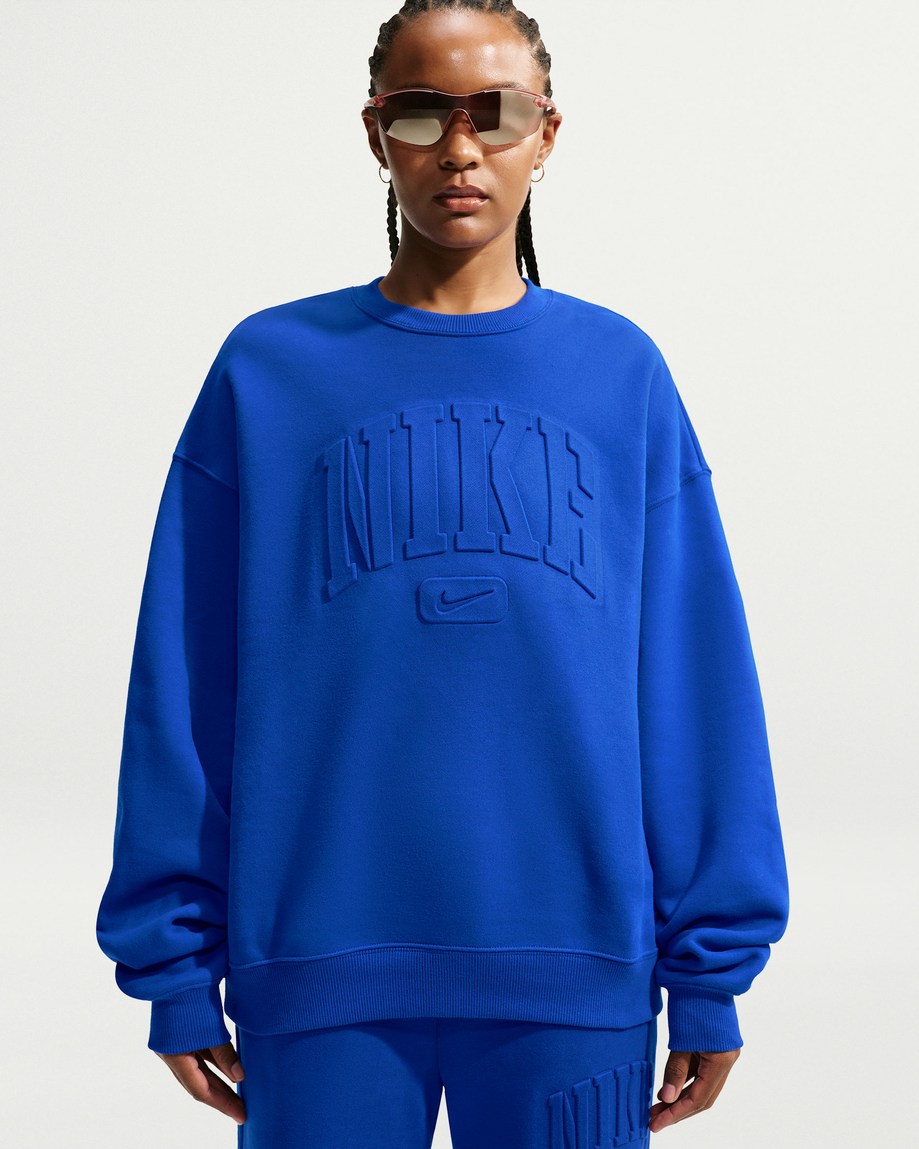 Nike Studio Fleece Medium Weight 'Graphic Pack' — Old Royal/Old Royal