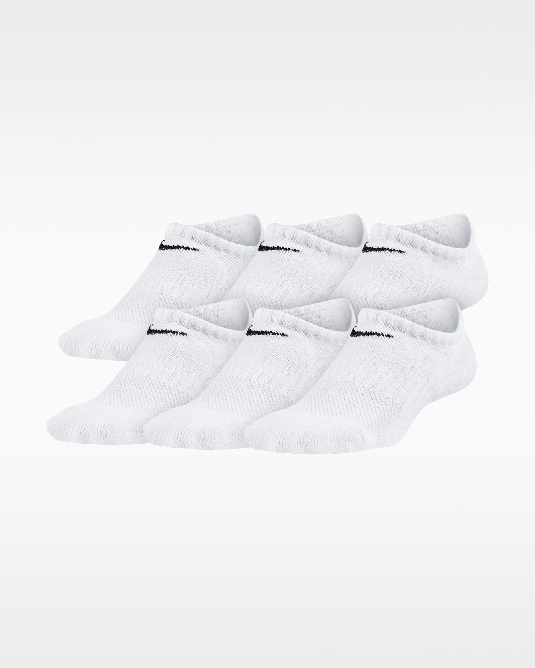 Nike Performance Cushioned No-Show — White/Black