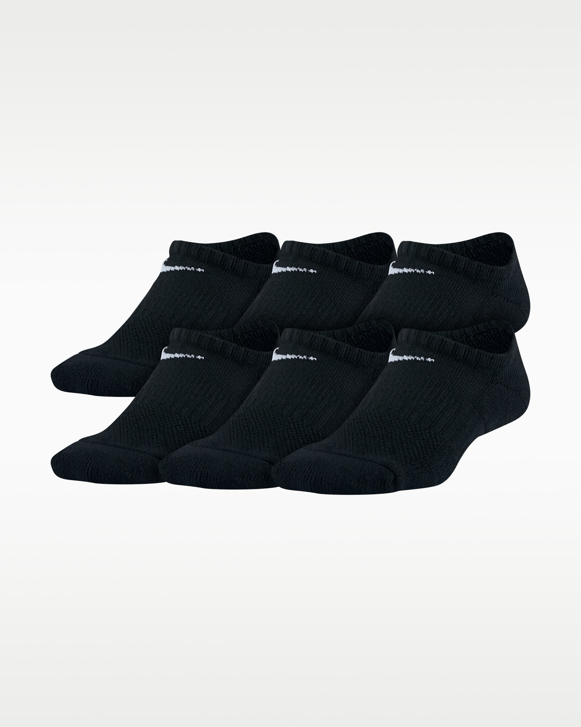 Nike Performance Cushioned No-Show — Black/White