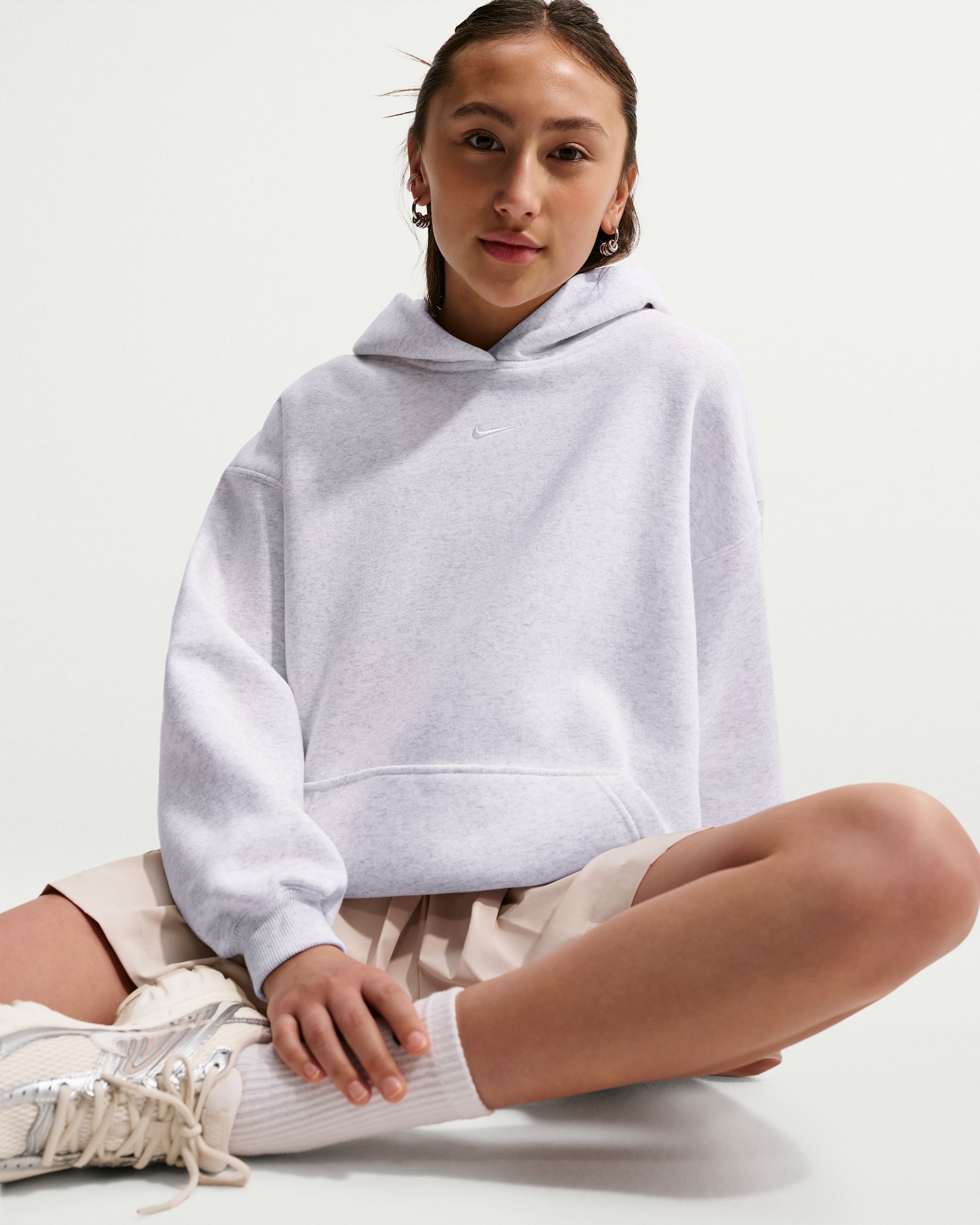 Nike Sportswear Studio Fleece — Birch Heather/White