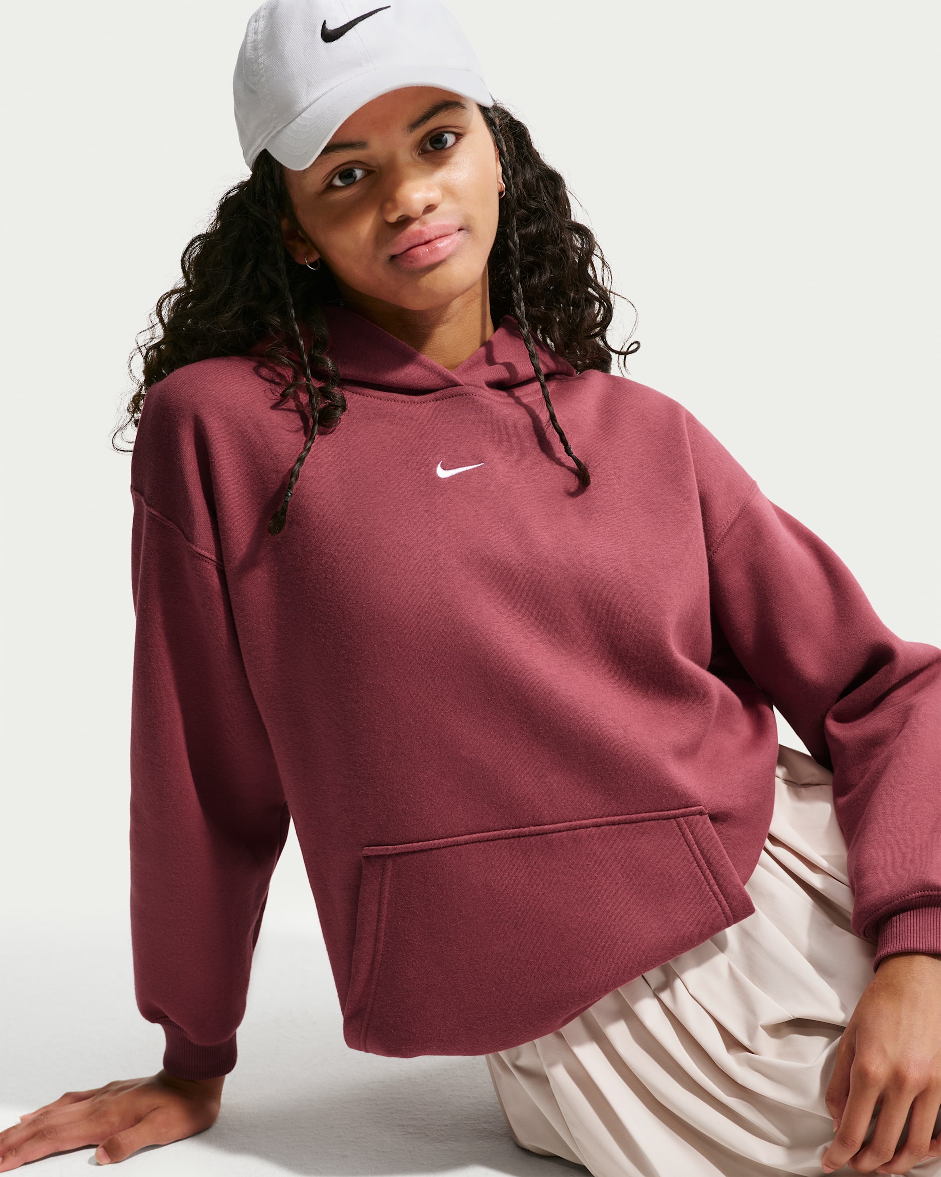 Nike Sportswear Studio Fleece — Pink Smoke/White