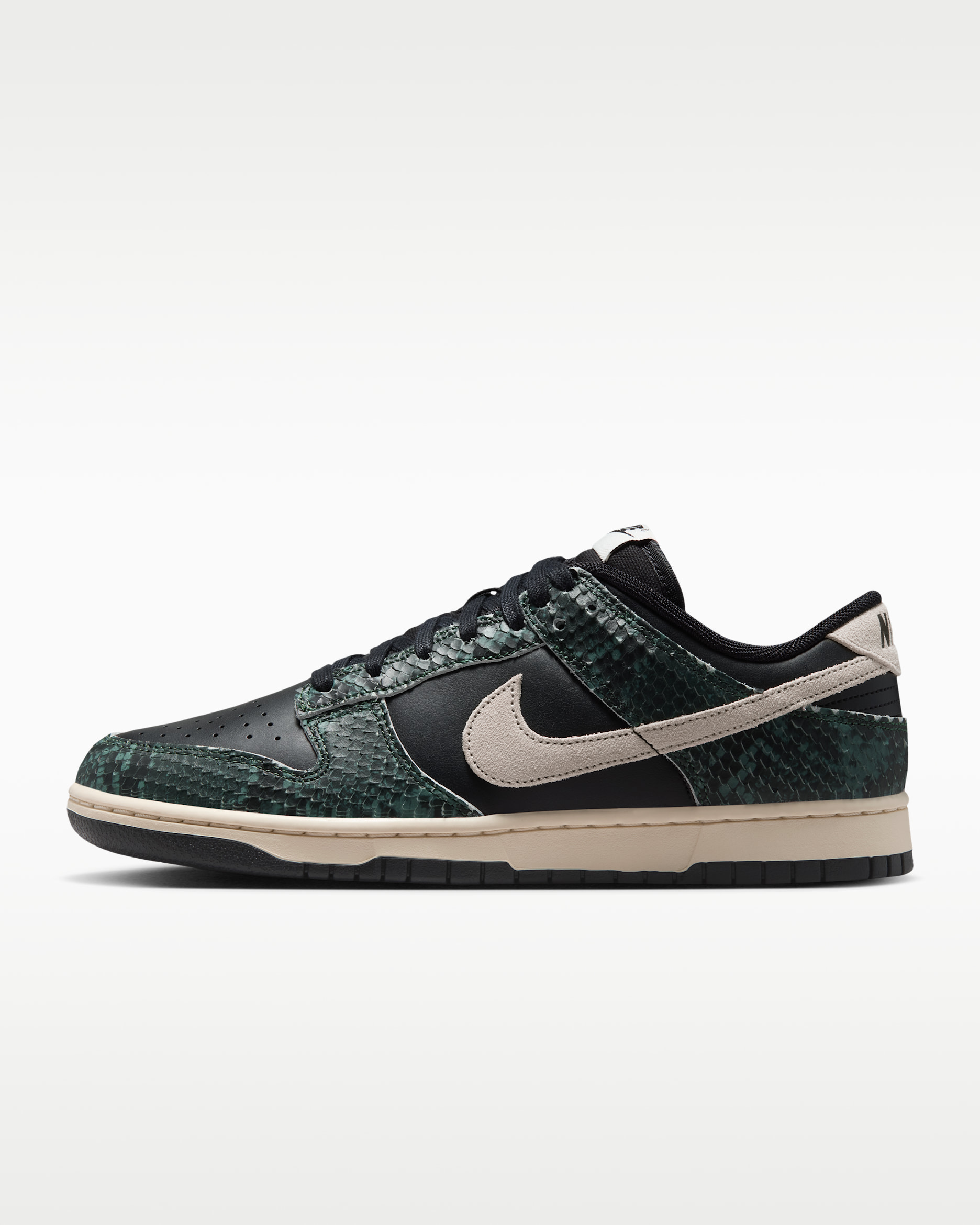 Nike Dunk Low Retro — Black/Fir/Black Spruce/Soft Pearl