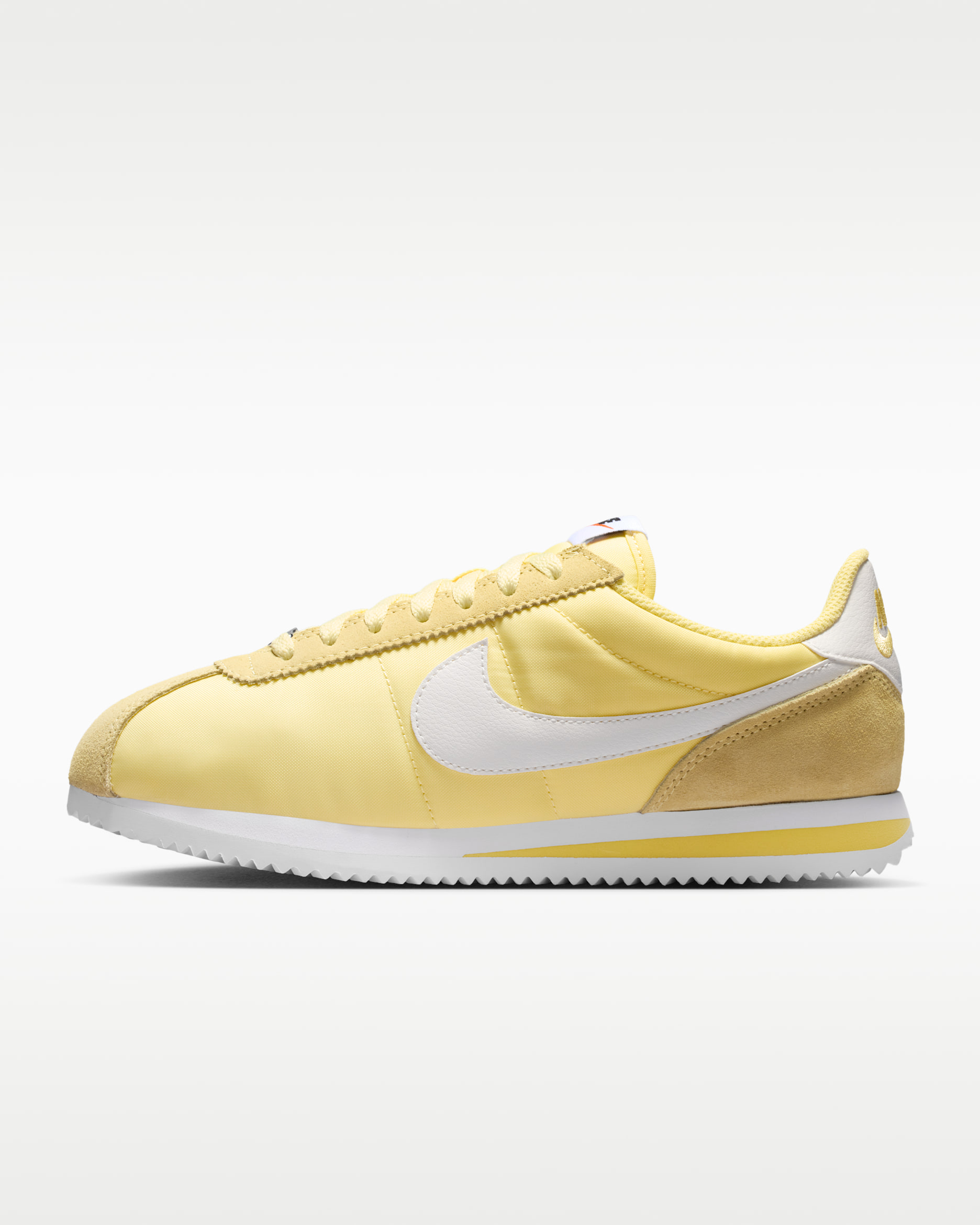 Nike Cortez Textile — Soft Yellow/White/Safety Orange/Sail