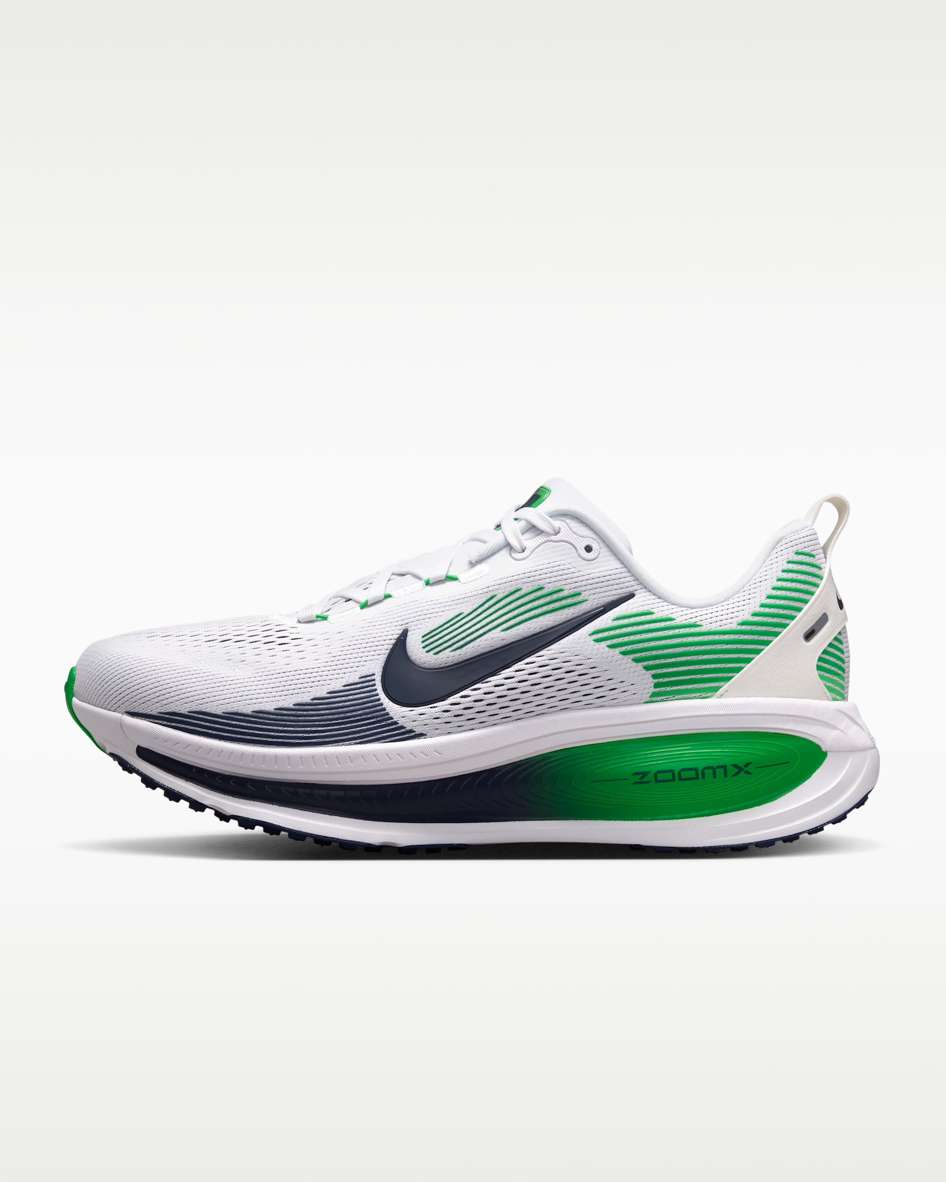 Nike Vomero 18 — White/Green Spark/Midnight Navy