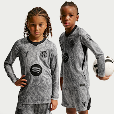 F.C. Barcelona 2026/27 Stadium Goalkeeper Away — Wolf Grey/Wolf Grey/Black/Black