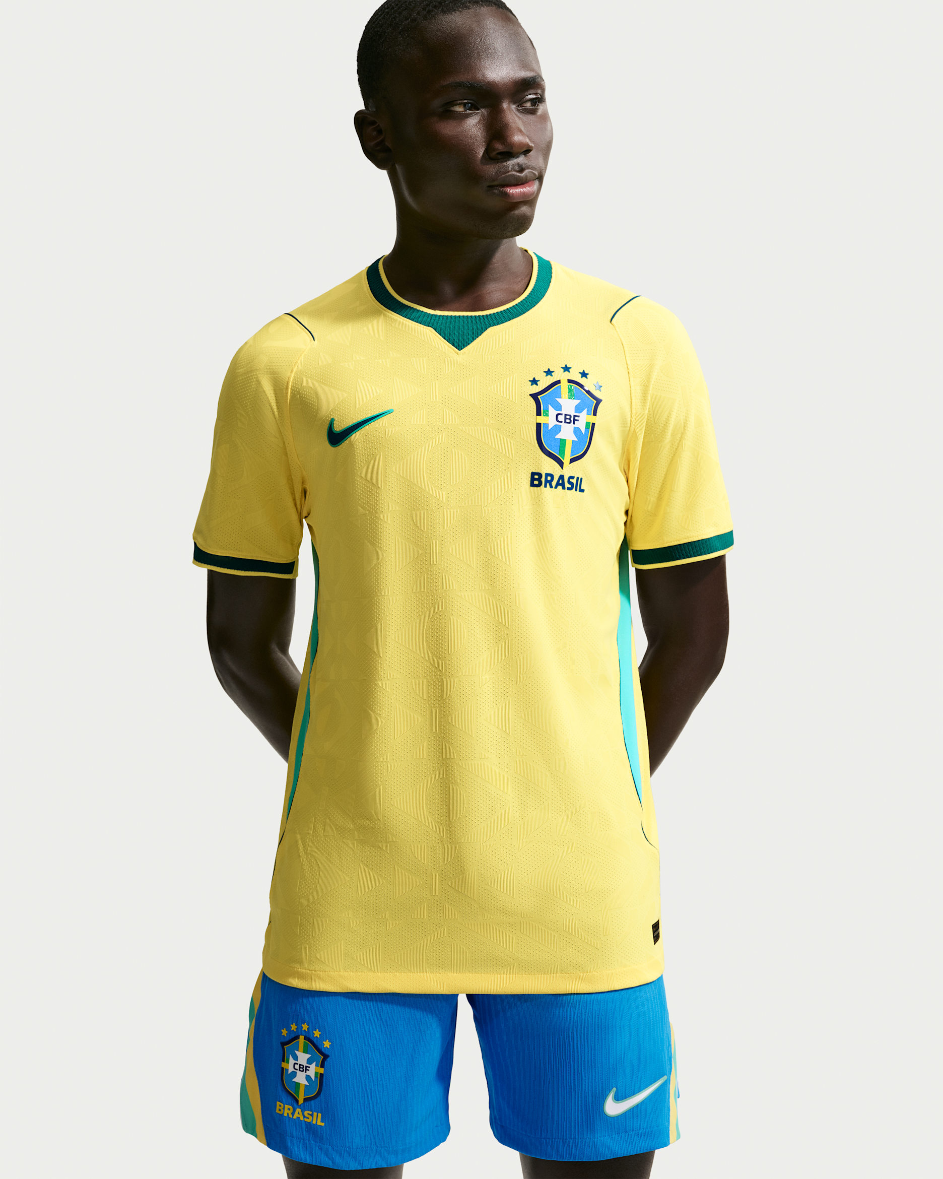 Brazil National Team 2026 Match Home — Canary/Light Menta/Geode Teal