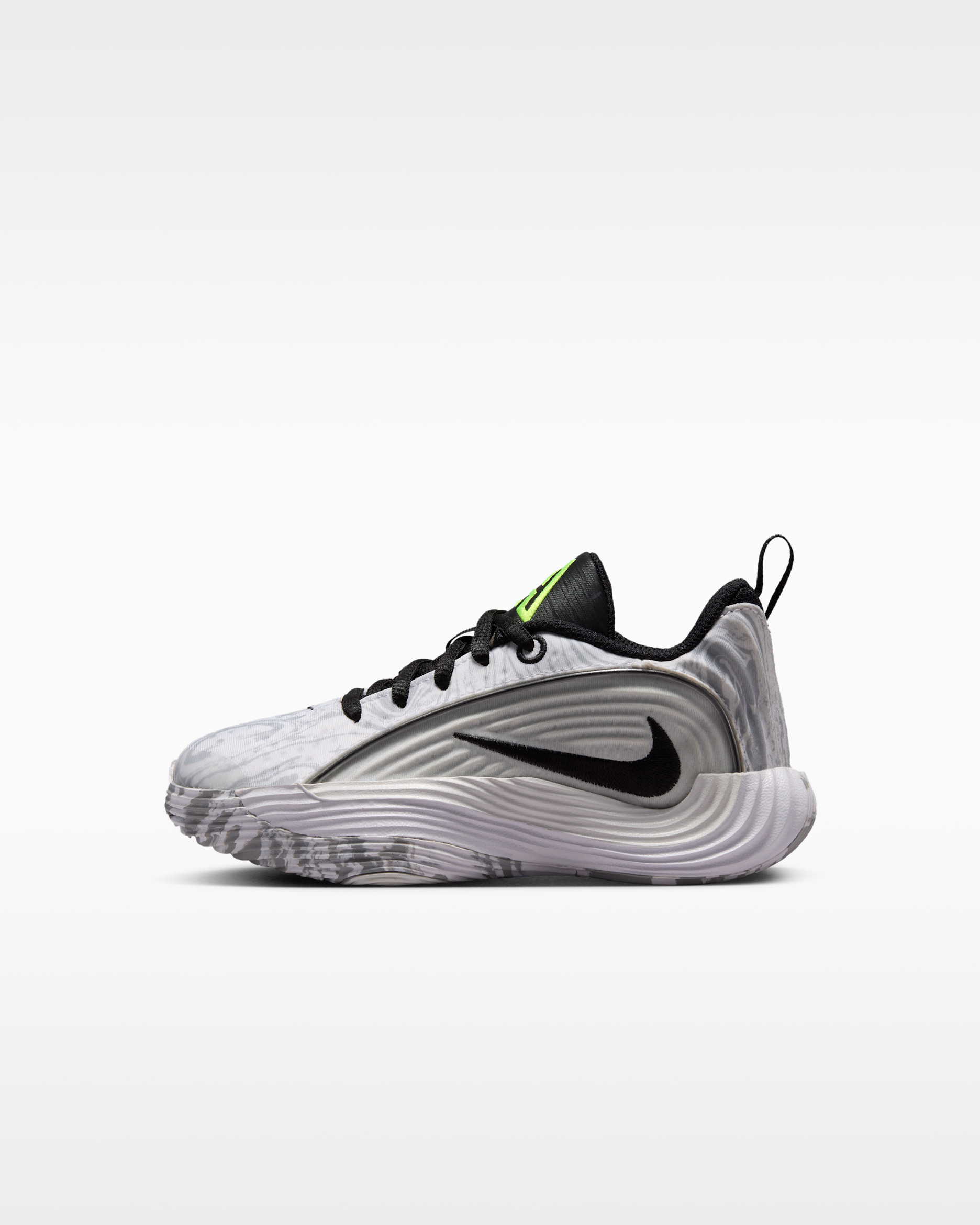 Giannis Immortality 5 — White/Off-White/Light Smoke Grey/Metallic Silver