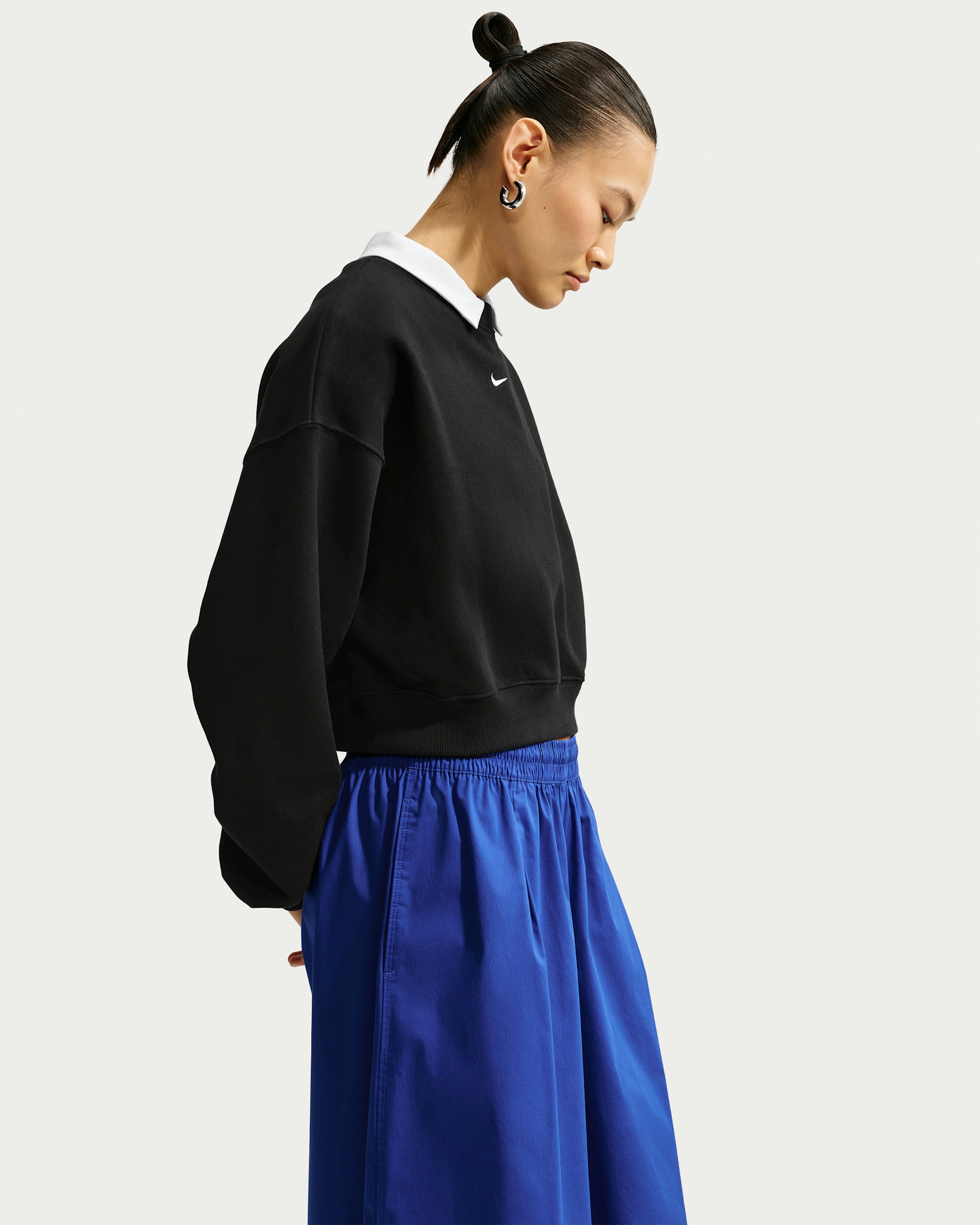 Nike Studio Fleece Medium Weight — Total Black/Sail
