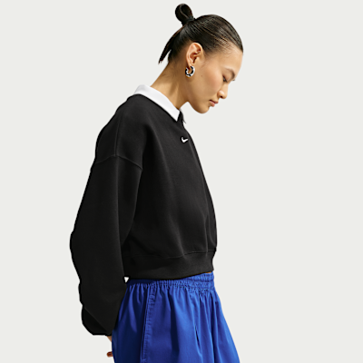 Nike Studio Fleece Medium Weight — Total Black/Sail