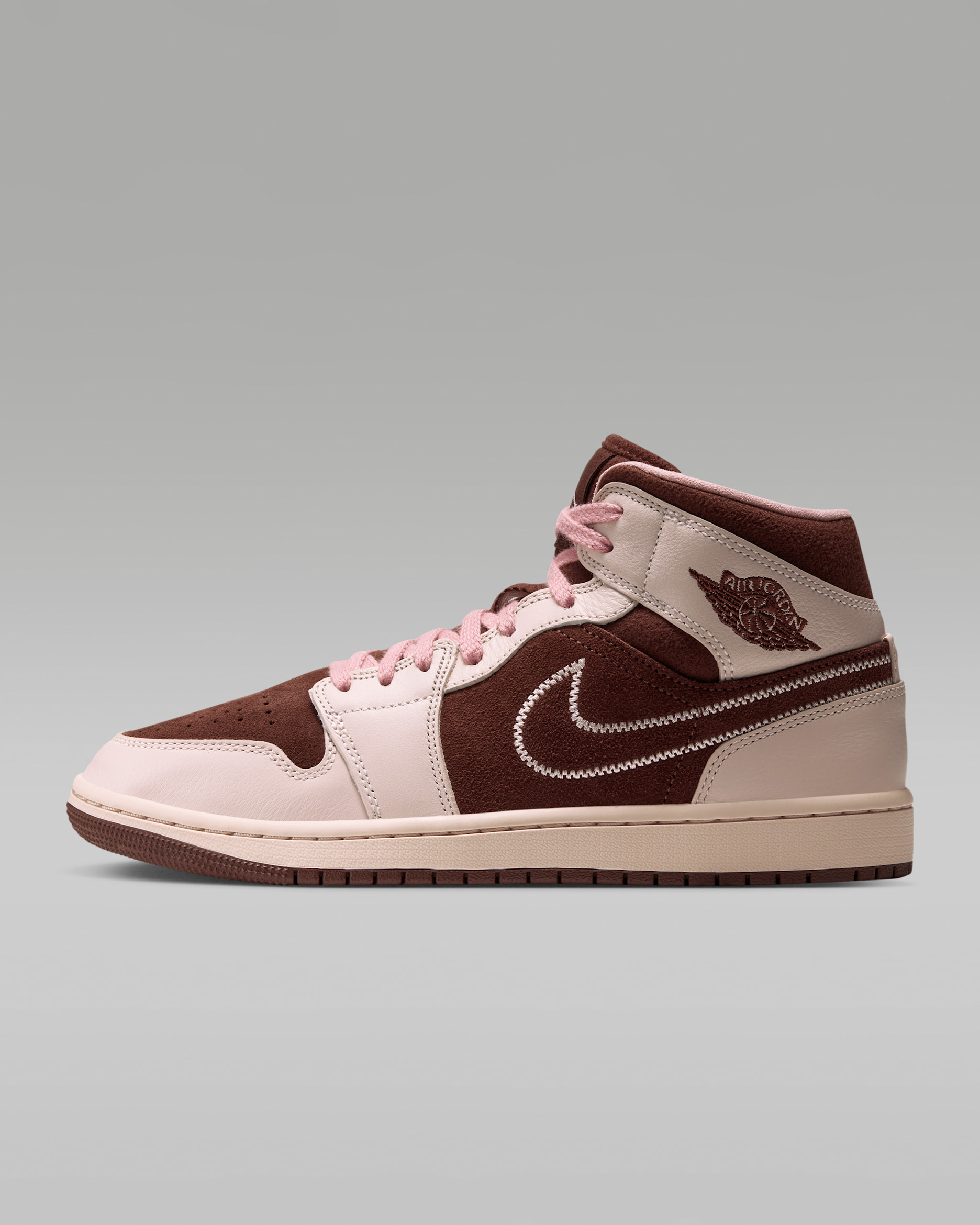 Air Jordan 1 Mid SE — Cacao Wow/Rust Pink/Pearl White