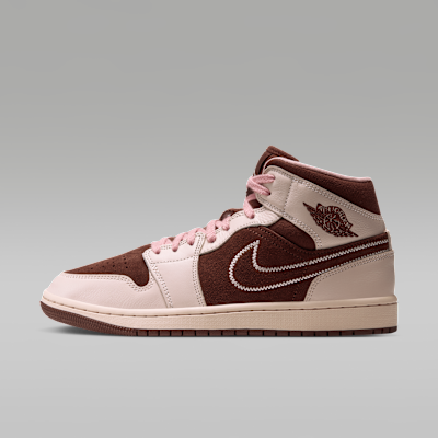 Air Jordan 1 Mid SE — Cacao Wow/Rust Pink/Pearl White