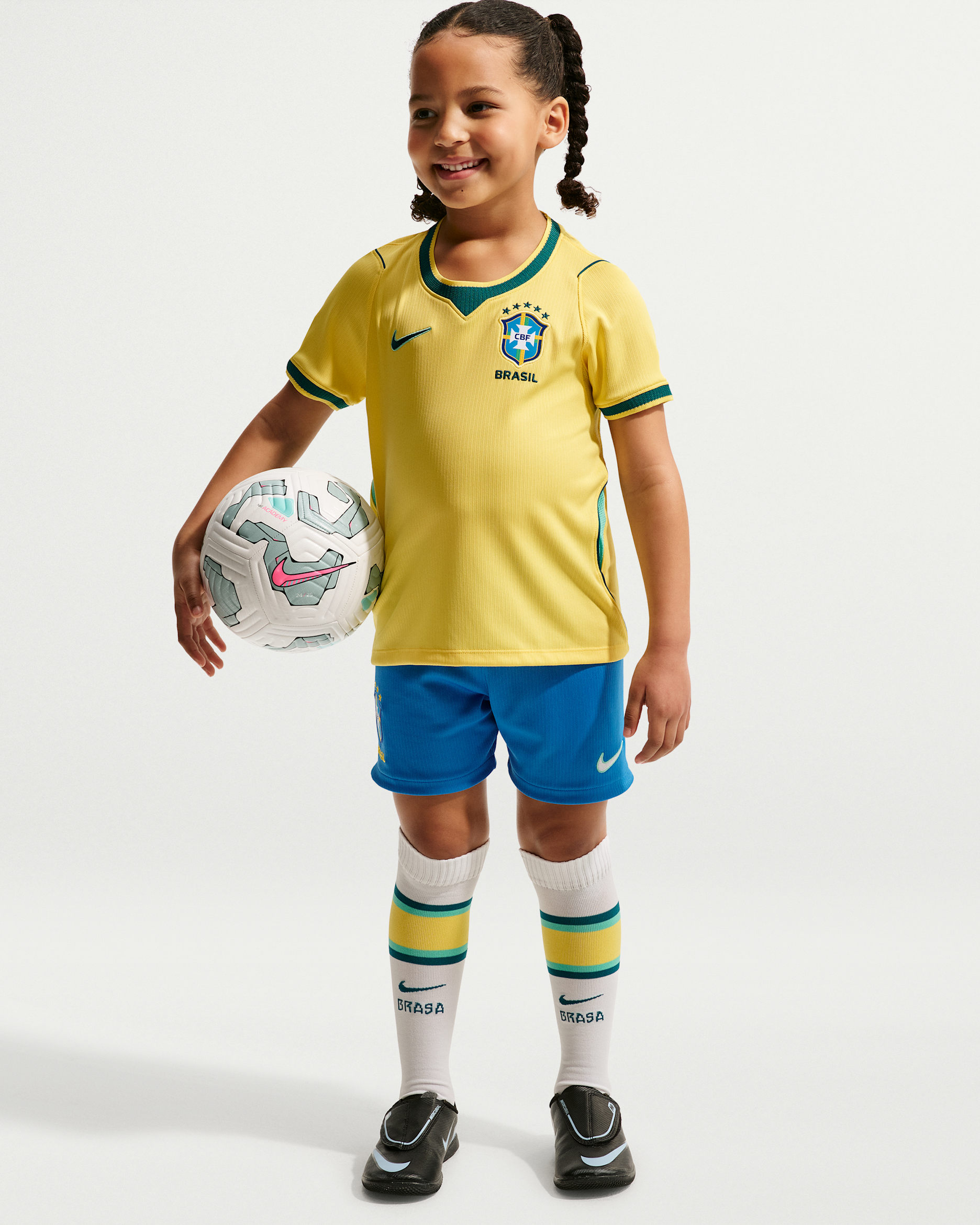 Brazil 2026 Stadium Home — Canary/Light Menta/Geode Teal