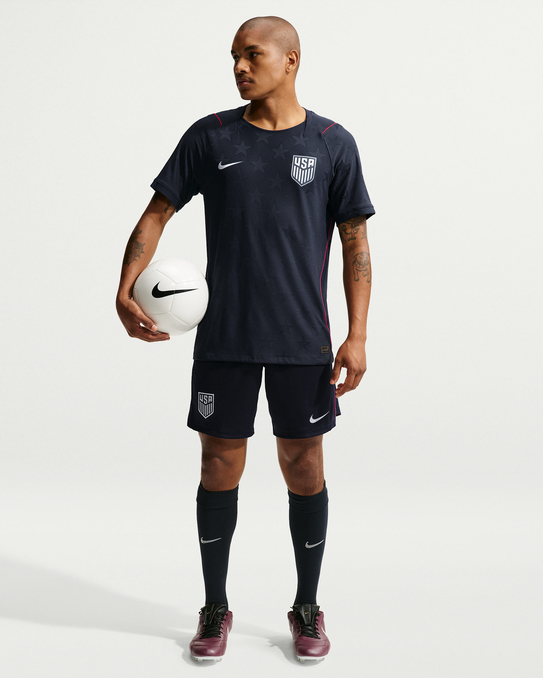 USMNT 2026 Stadium Away — Dark Obsidian/University Red/Pure Platinum