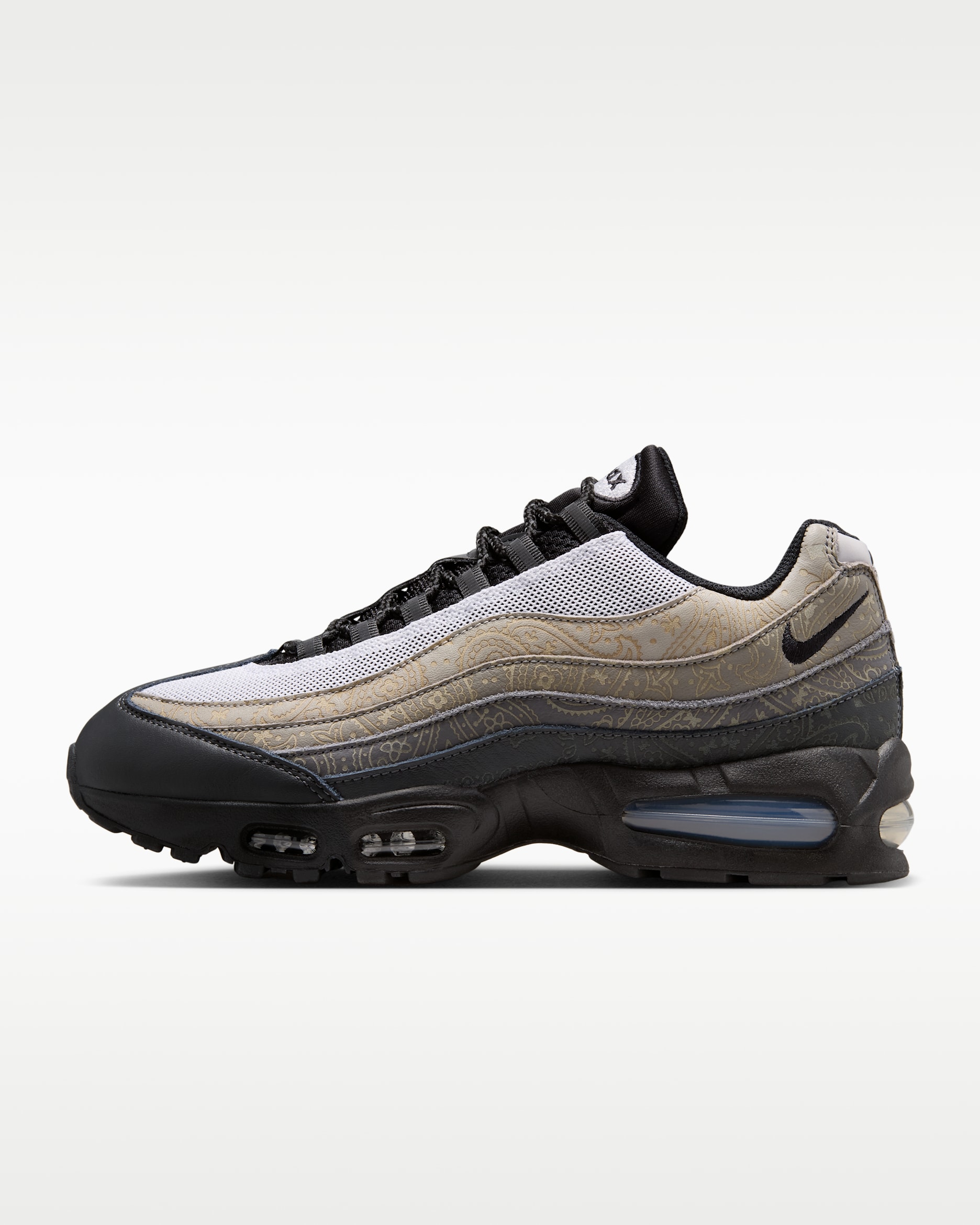Nike Air Max 95 Big Bubble Leather — White/Light Graphite/Light Charcoal/Black