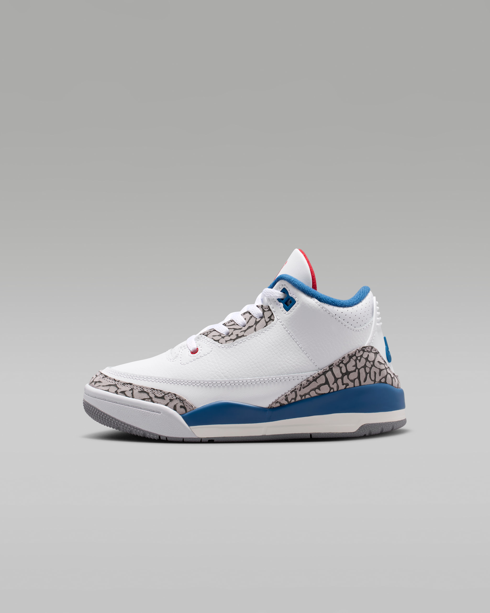 Jordan 3 Retro 'True Blue' — White/True Blue/Cement Grey/Fire Red