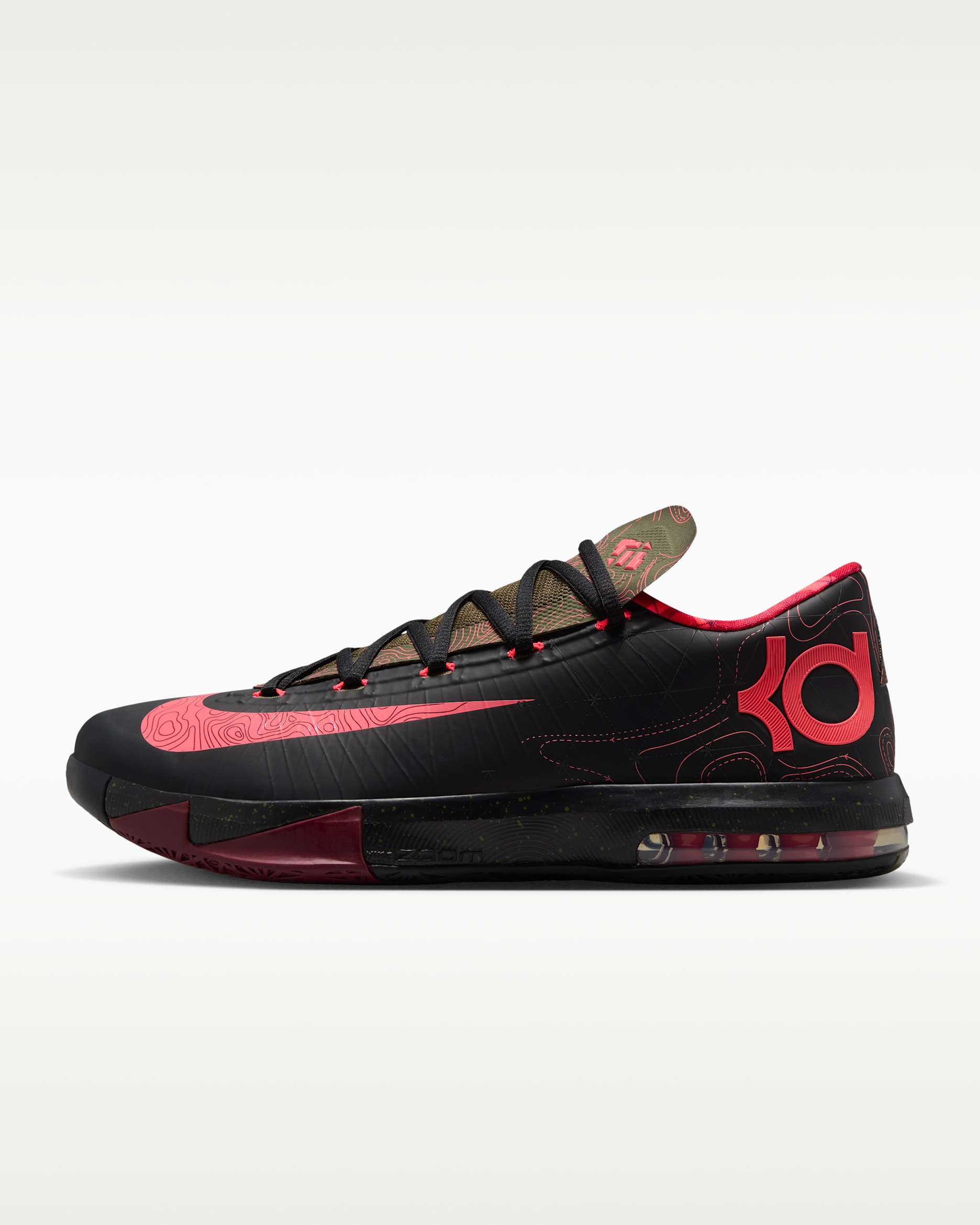KD 6 — Black/Medium Olive/Noble Red/Atomic Red