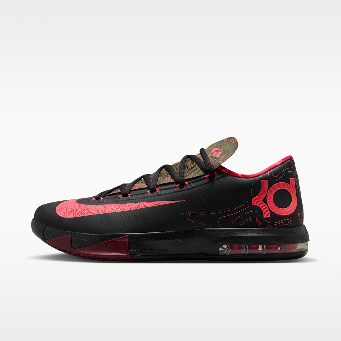 KD 6 — Black/Medium Olive/Noble Red/Atomic Red