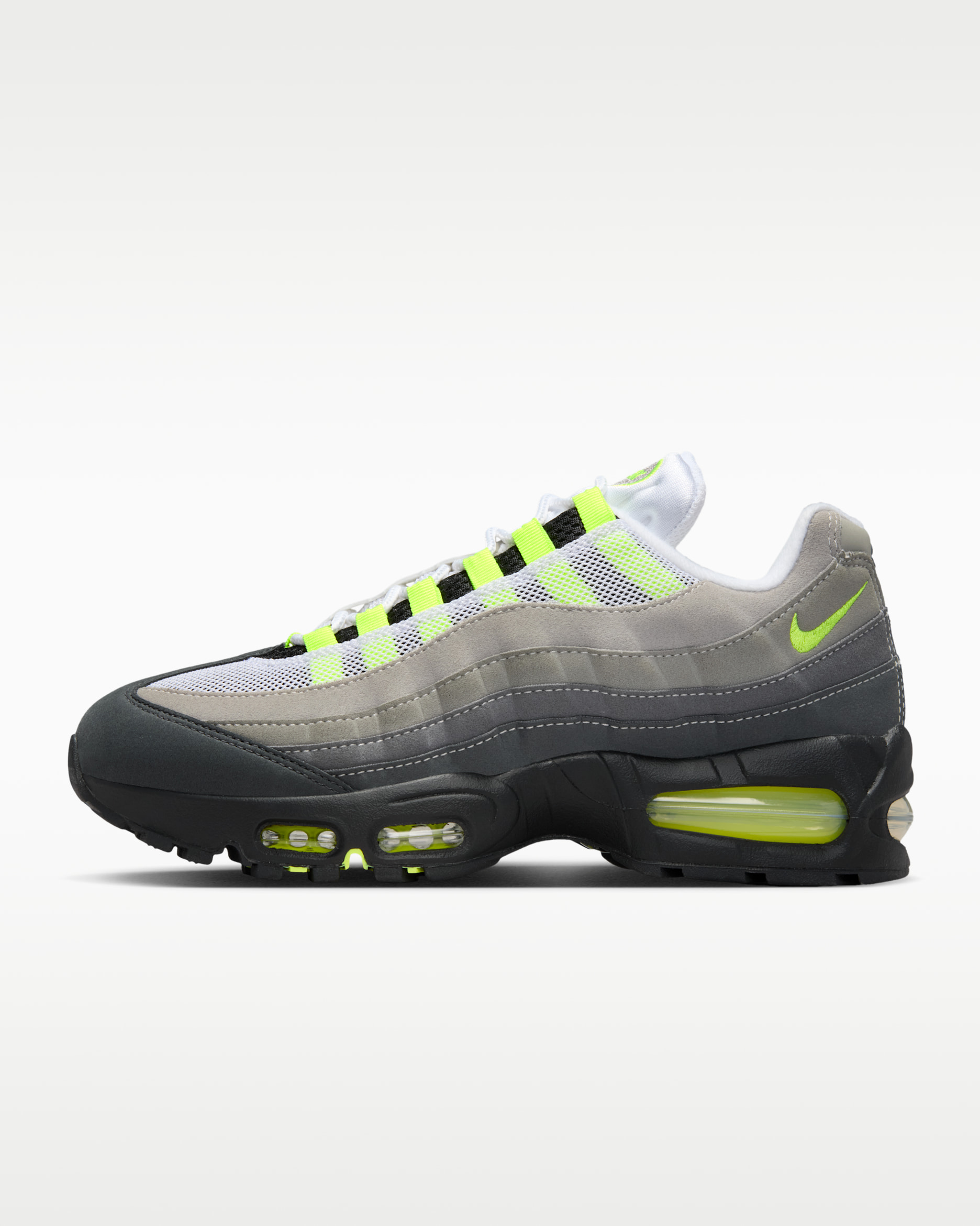 Nike Air Max 95 Big Bubble — Black/Anthracite/Light Graphite/Neon Yellow