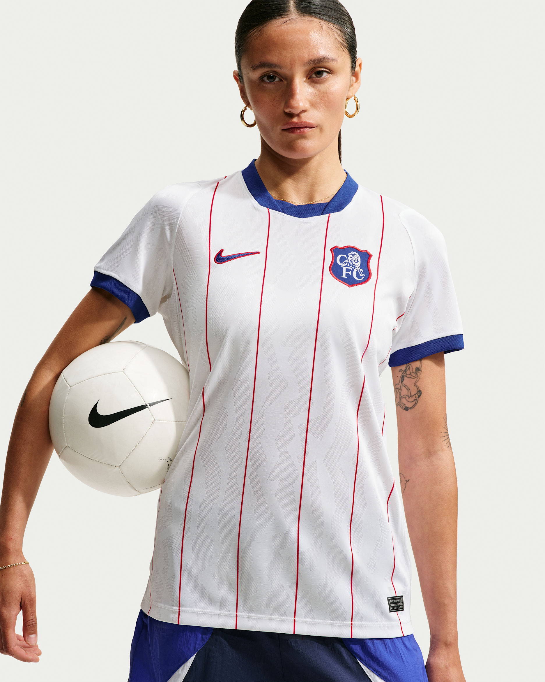 Chelsea F.C. 2026/27 Stadium Third — White/Rush Blue/Global Red/Rush Blue