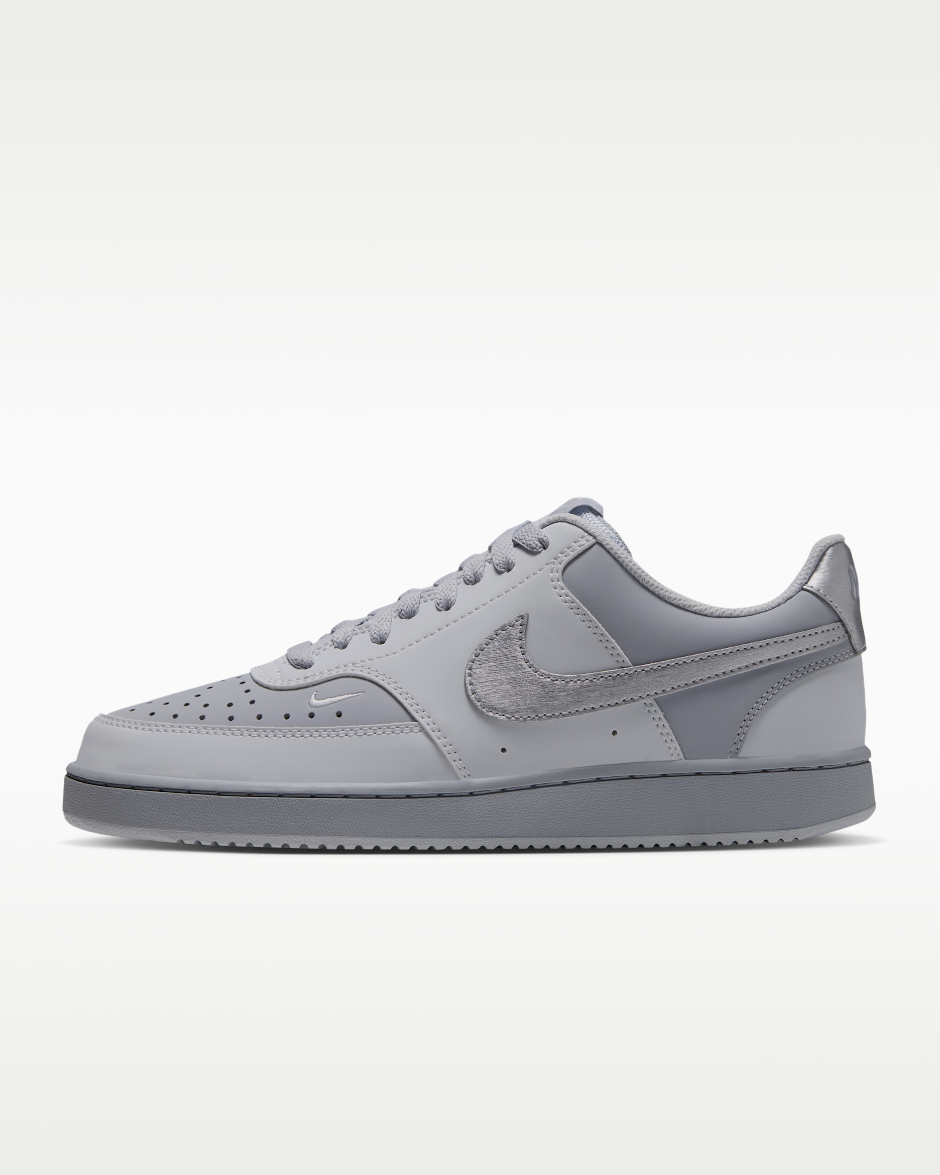 Nike Court Vision Low Premium — Pure Platinum/Wolf Grey/Metallic Silver
