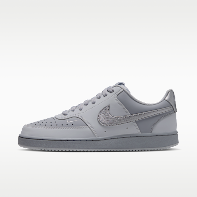 Nike Court Vision Low Premium — Pure Platinum/Wolf Grey/Metallic Silver