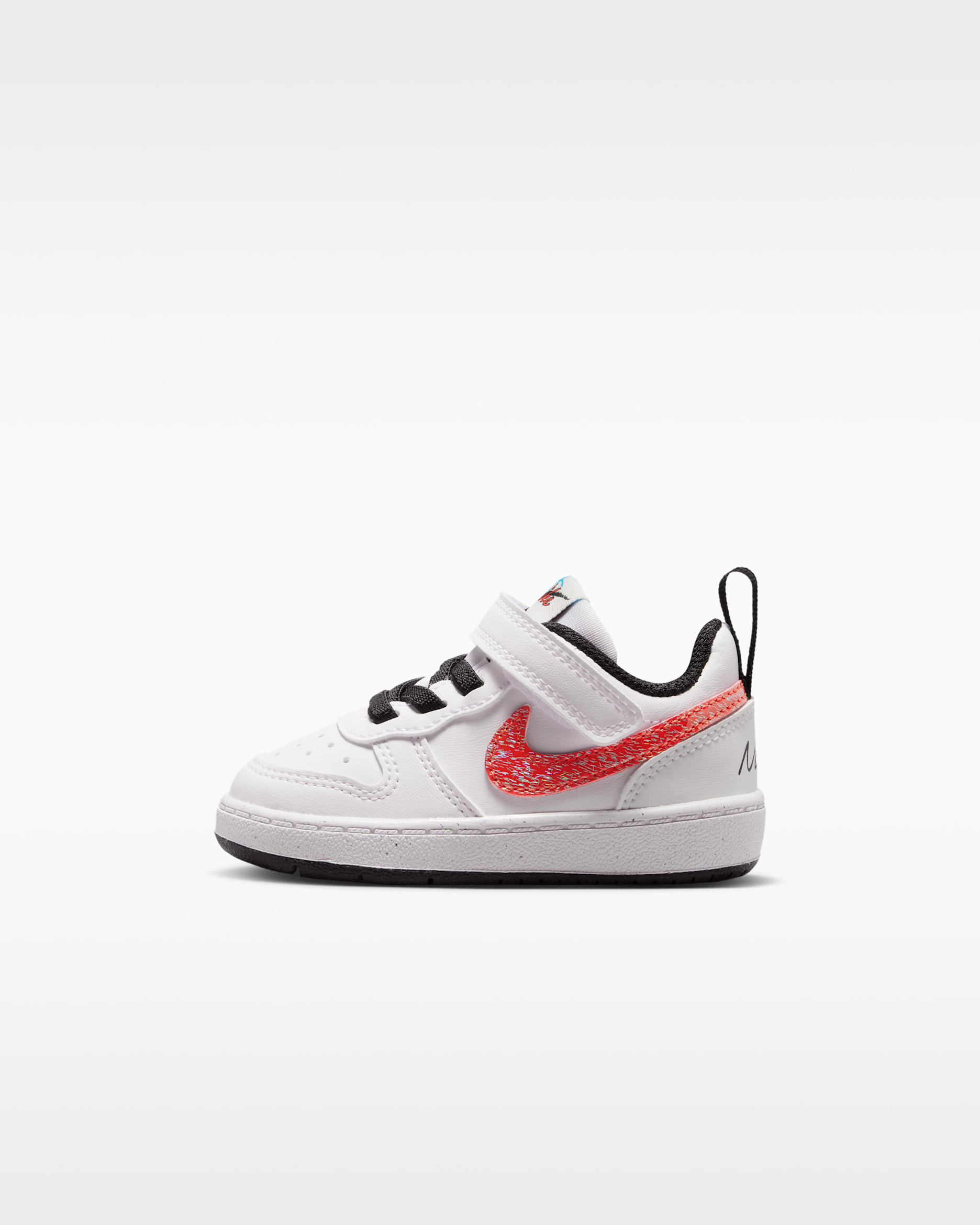 NikeCourt Borough Low — White/Picante Red/Barely Volt/Current Blue