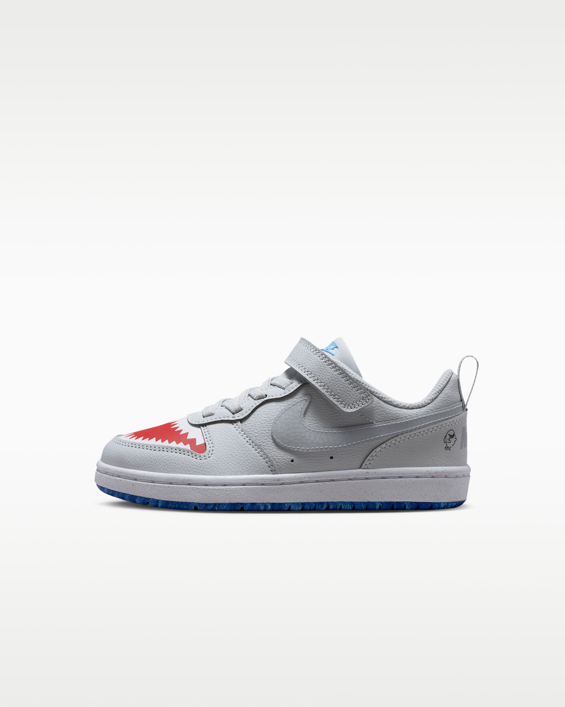 NikeCourt Borough Low — Pure Platinum/University Red/Game Royal/Wolf Grey