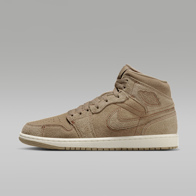 Air Jordan 1 Mid SE Craft — Khaki/Pecan/Cargo Khaki/Khaki