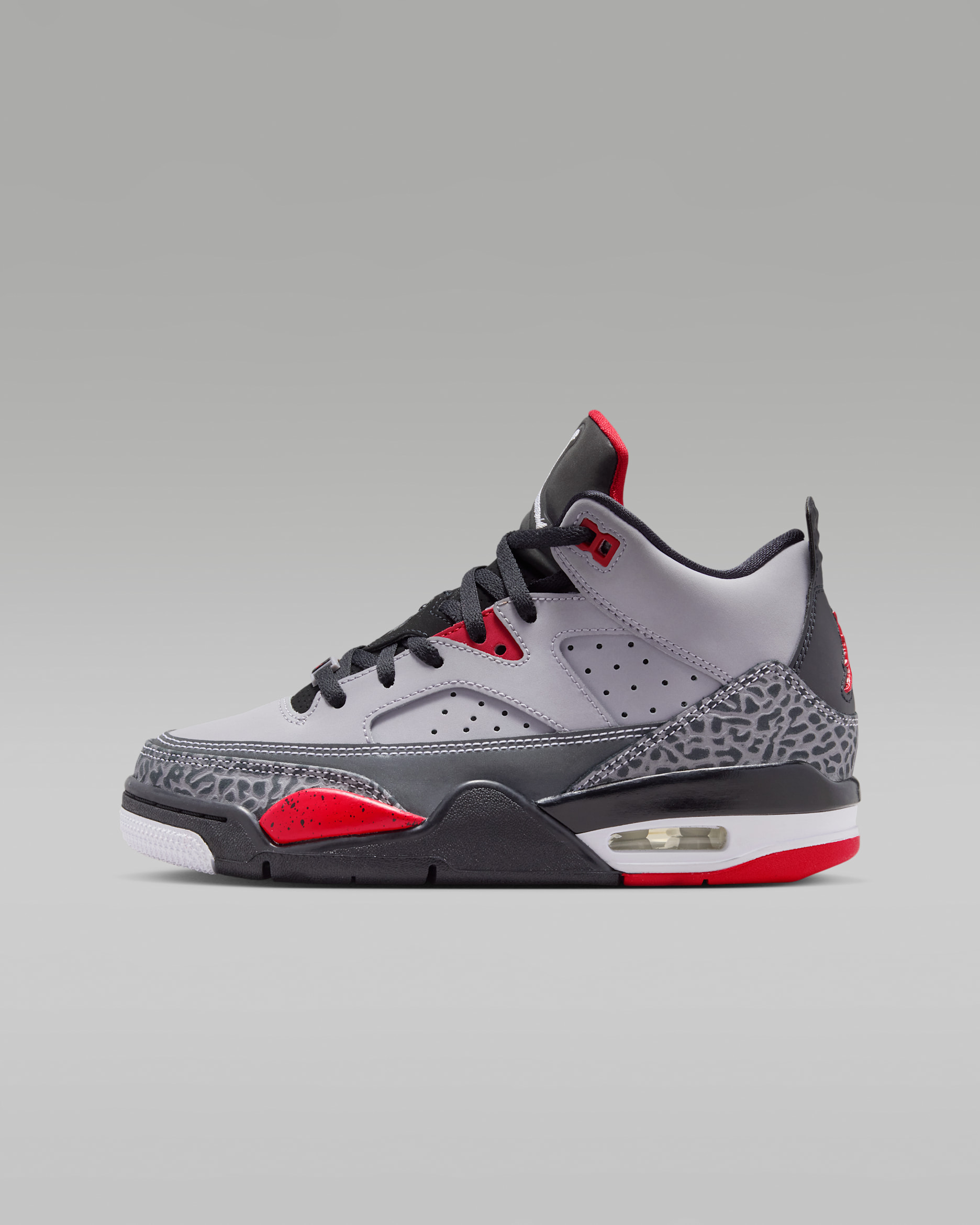 Jordan Son of Mars Low — Cement Grey/Black/Fire Red/White