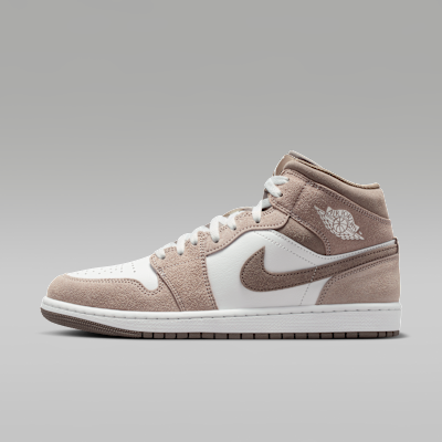 Air Jordan 1 Mid — Enigma Stone/Summit White/Olive Grey