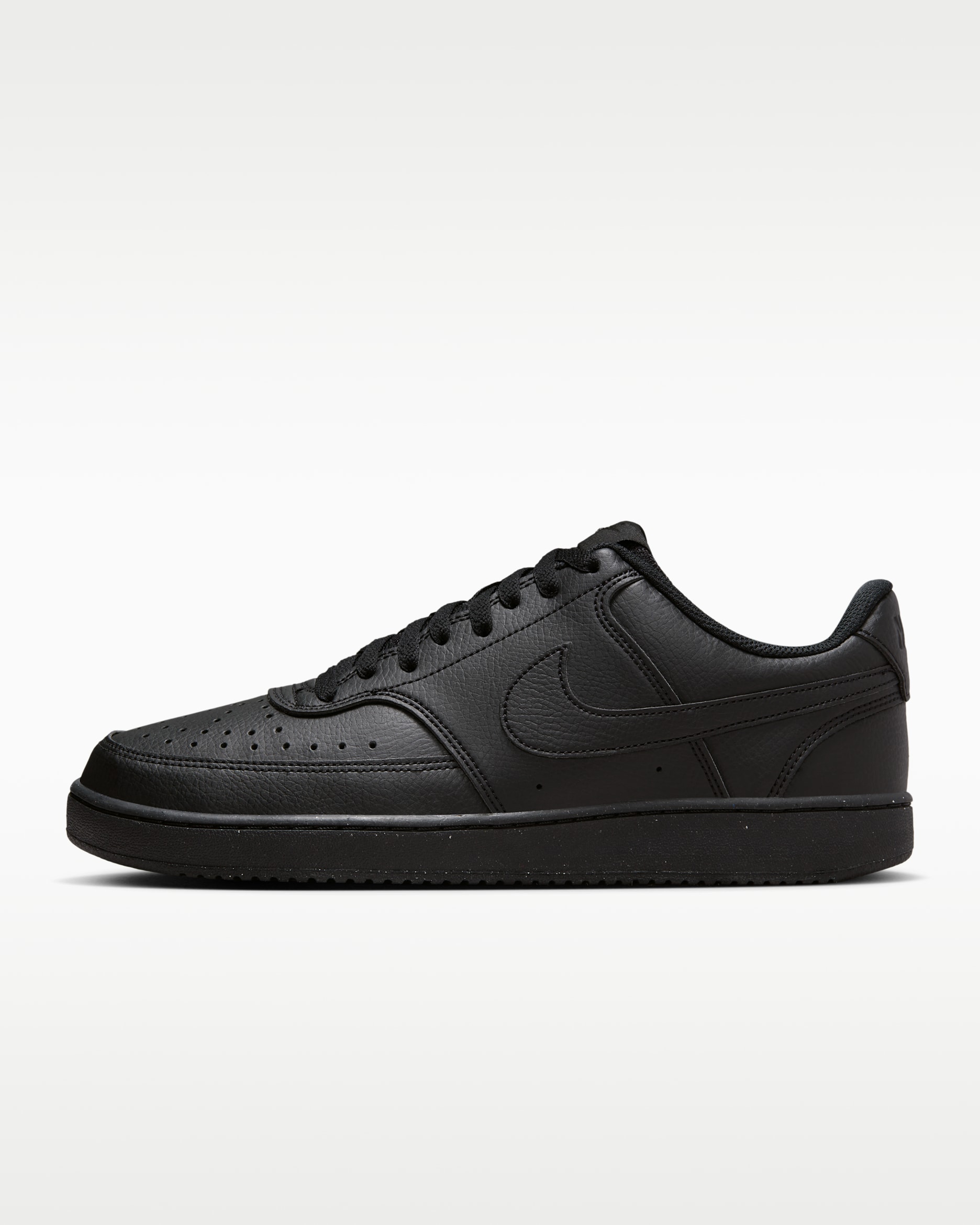 Nike Court Vision Low Next Nature — Black/Black/Black