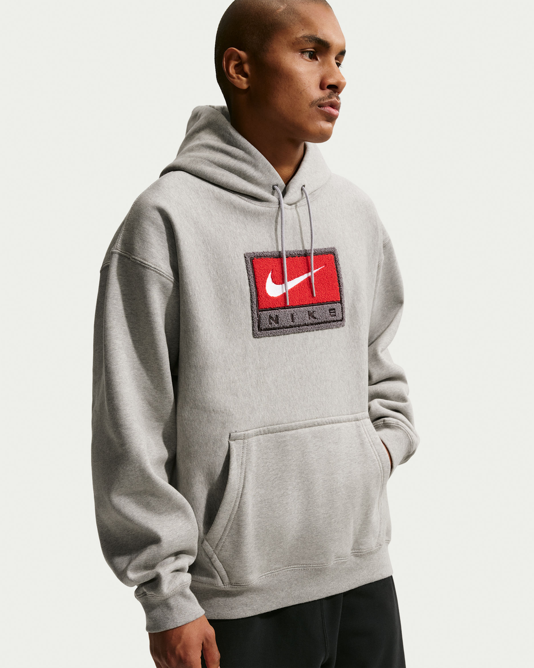 Nike Solo Swoosh — Dark Grey Heather/White