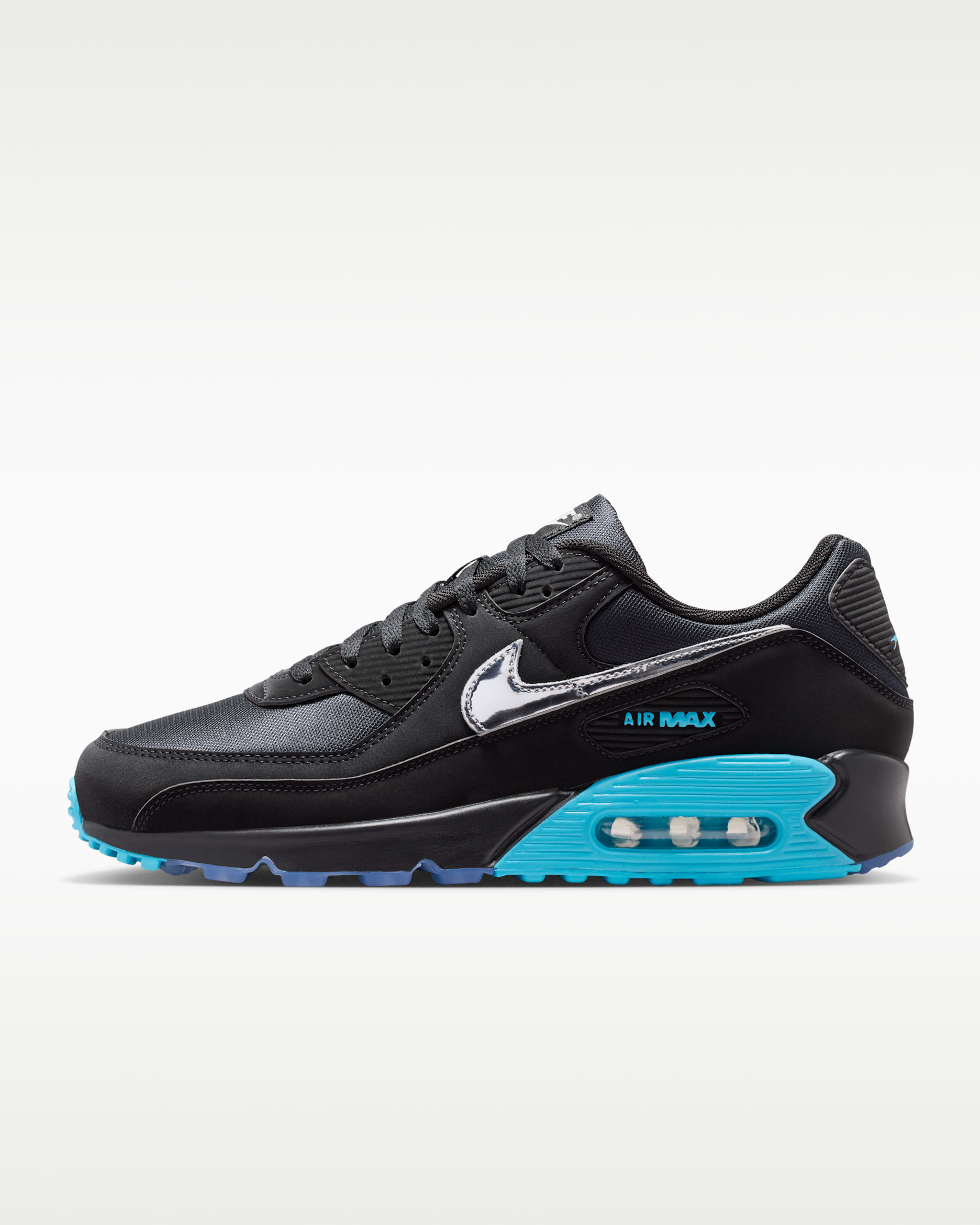 Nike Air Max 90 Premium 'Scorpion' — Black/Gamma Blue/Ice/Chrome