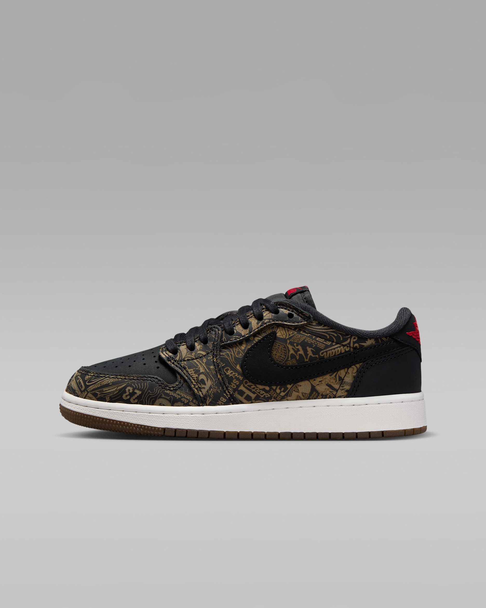 Air Jordan 1 Retro Low OG 'Laser' — Black/Palomino/Summit White/Multi-Colour