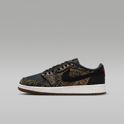 Air Jordan 1 Retro Low OG 'Laser' — Black/Palomino/Summit White/Multi-Colour