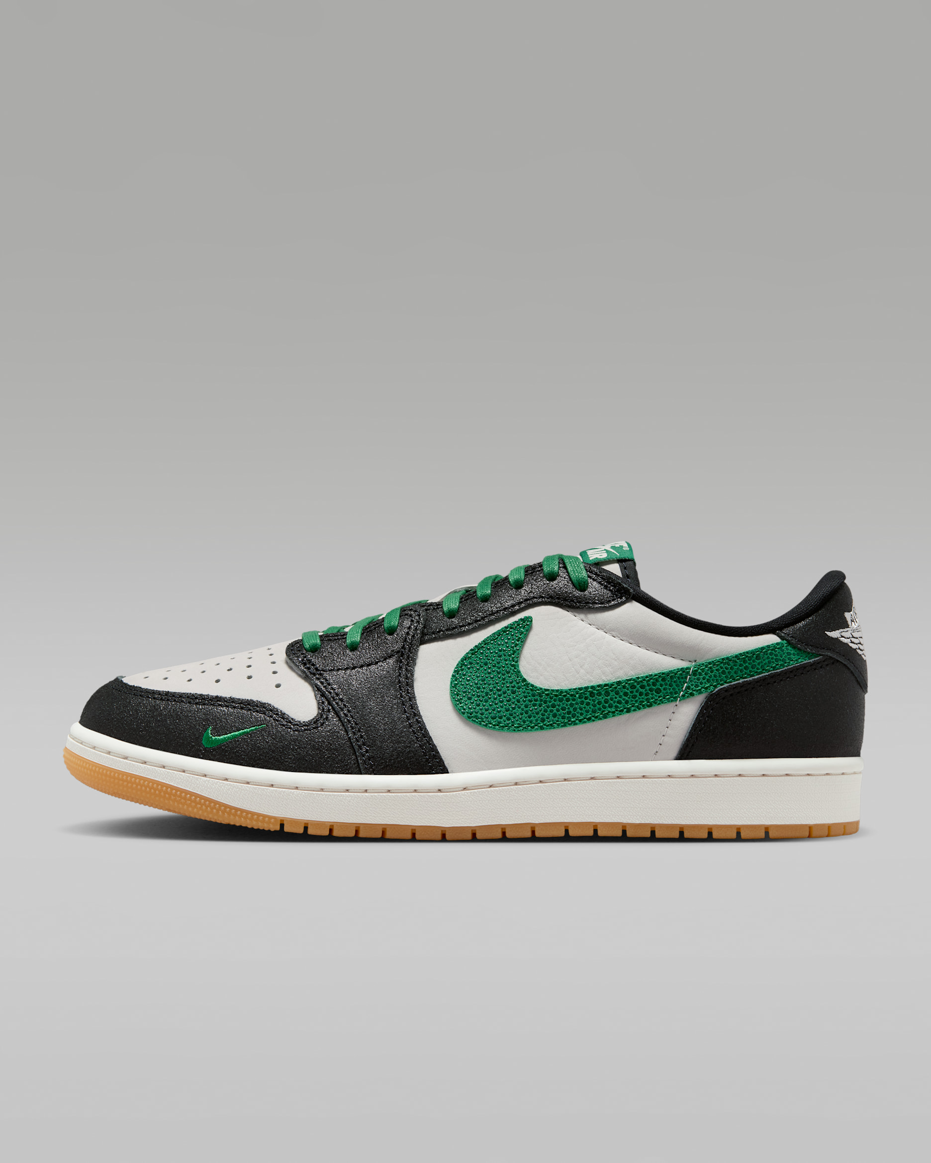 Air Jordan 1 Retro Low OG 'Phantom and Pine Green' — Phantom/Black/Black/Pine Green