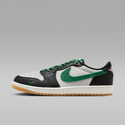 Air Jordan 1 Retro Low OG 'Phantom and Pine Green' — Phantom/Black/Black/Pine Green