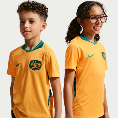 Australia 2026 Stadium Home — Sport Gold/Mystic Green/Sail/Mystic Green