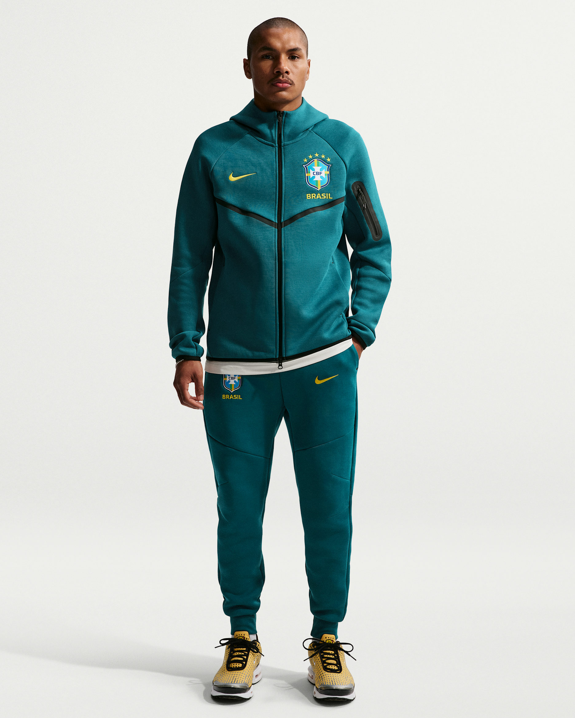 Brazil Tech Fleece — Geode Teal/Midwest Gold