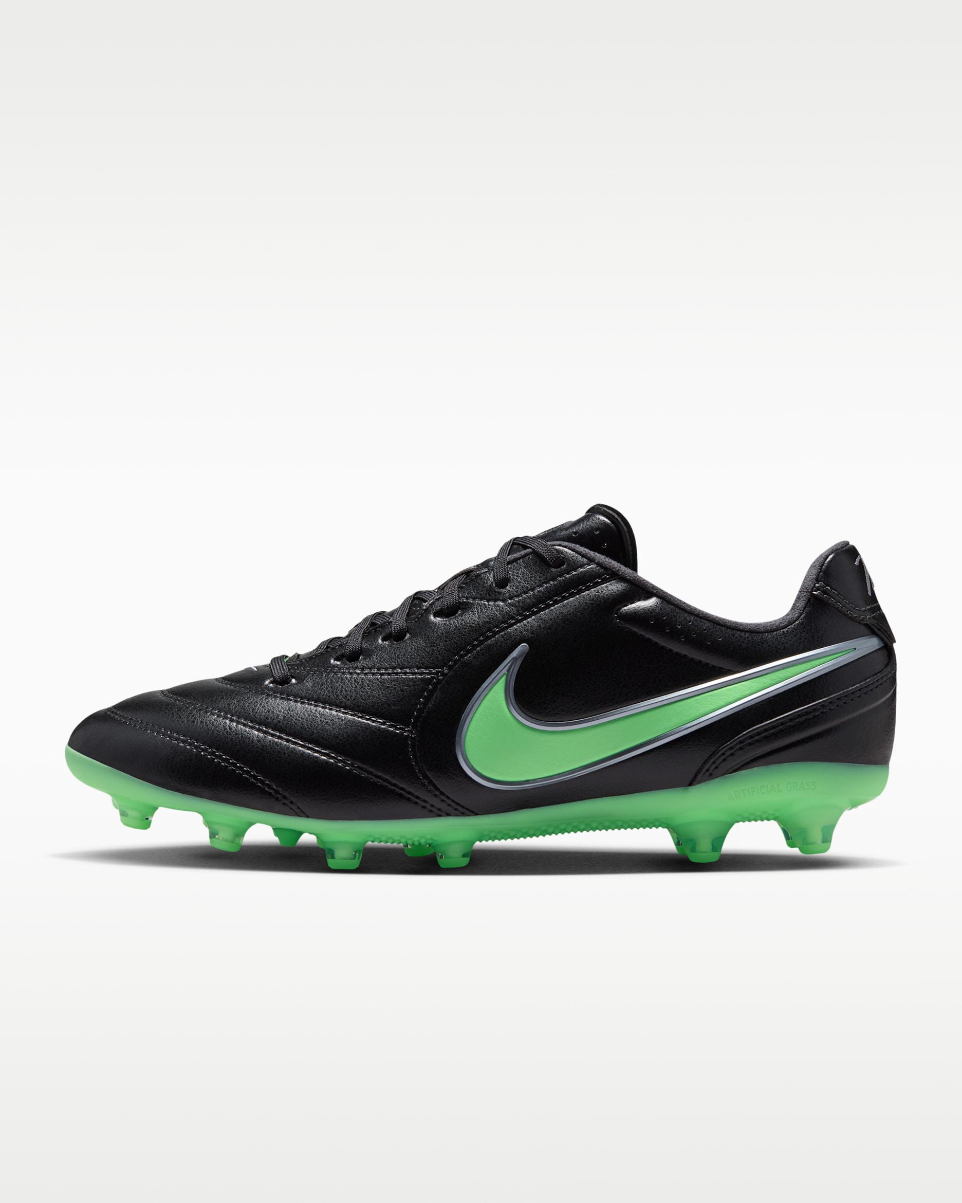 Nike Tiempo Ligera Pro — Black/Black/Illusion Green