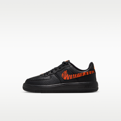 Nike Force 1 Low  — Black/Safety Orange