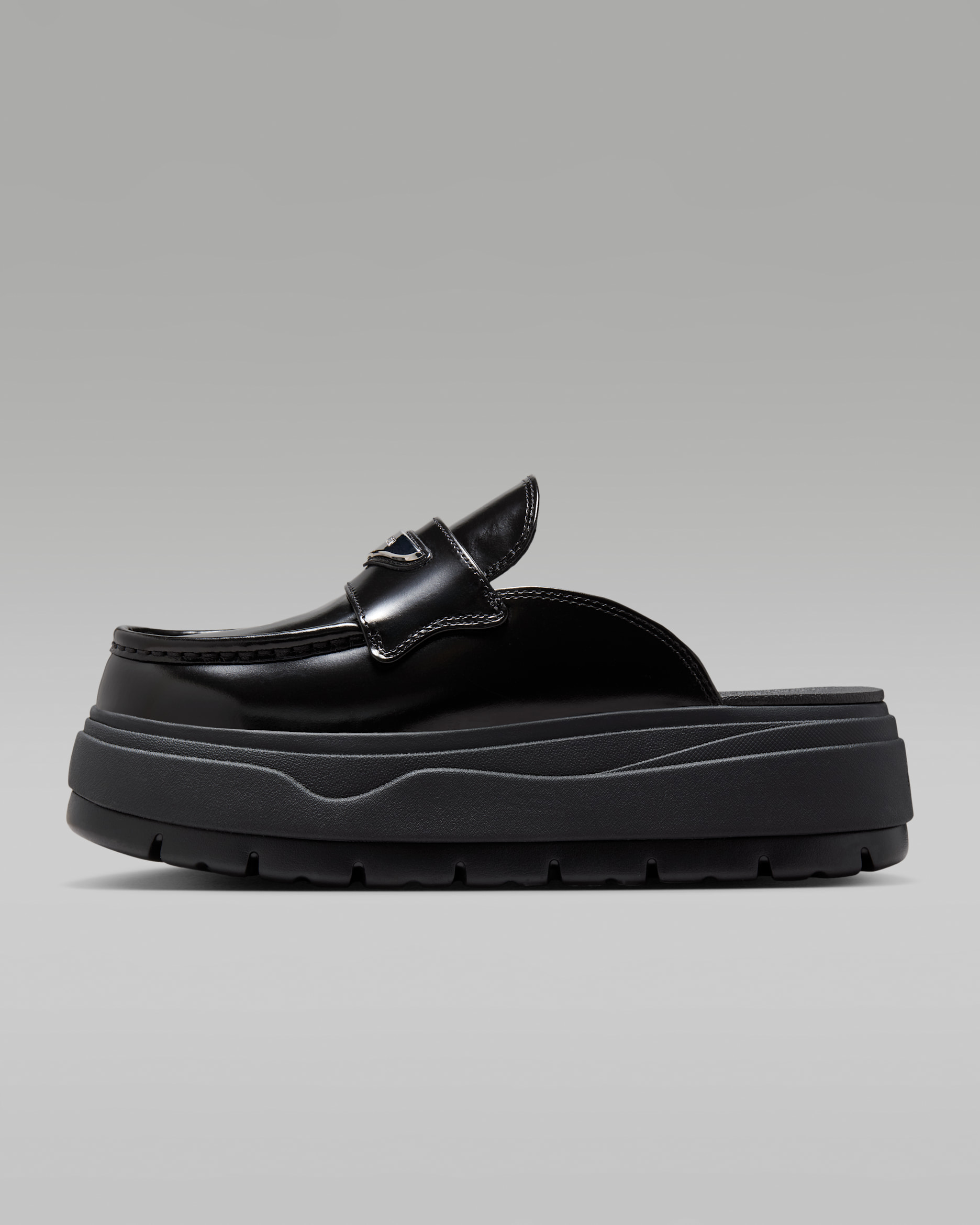 Air Jordan Mule — Black/Metallic Silver