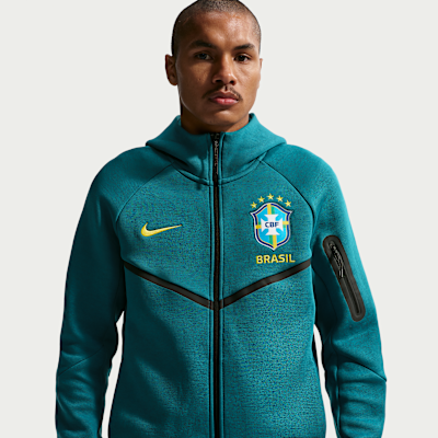 Brazil Tech Fleece Windrunner — Geode Teal/Midwest Gold