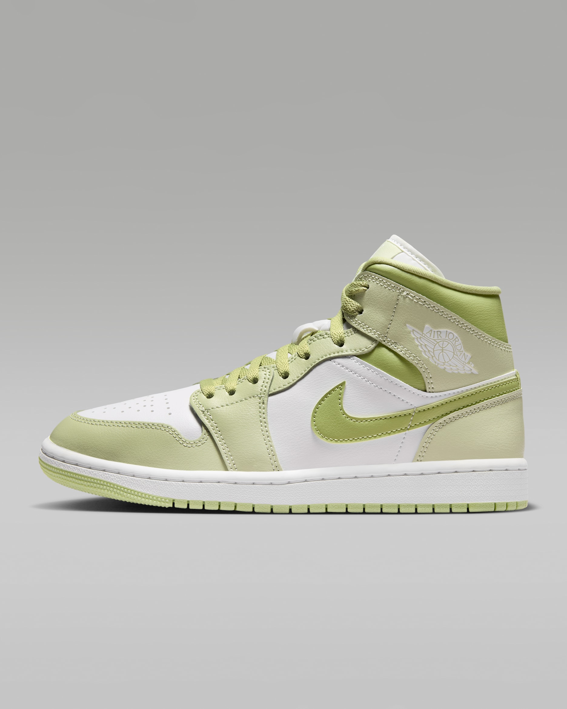Air Jordan 1 Mid — Olive Aura/Lawn/Coconut Milk/Sail