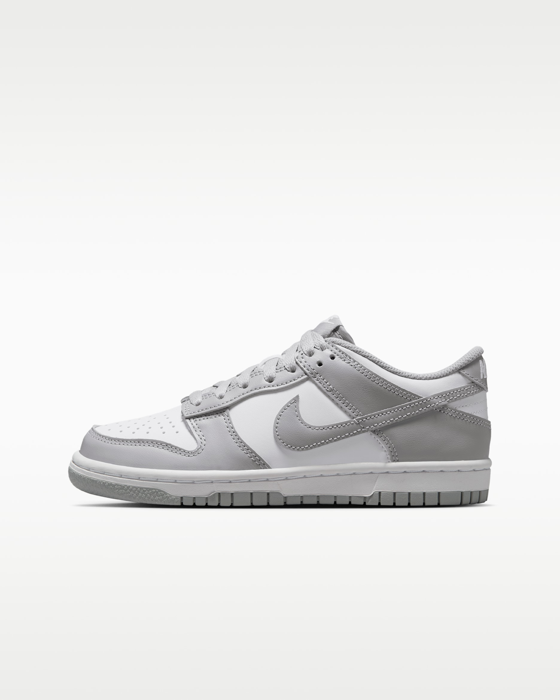 Nike Dunk Low — White/White/Light Smoke Grey