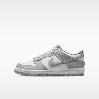 Nike Dunk Low — White/White/Light Smoke Grey