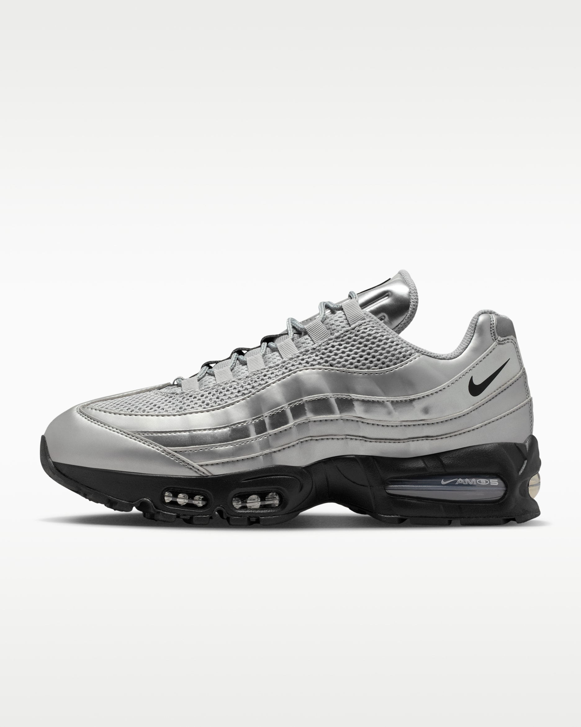 Nike Air Max 95 Big Bubble — Metallic Silver/Black/University Red/Black