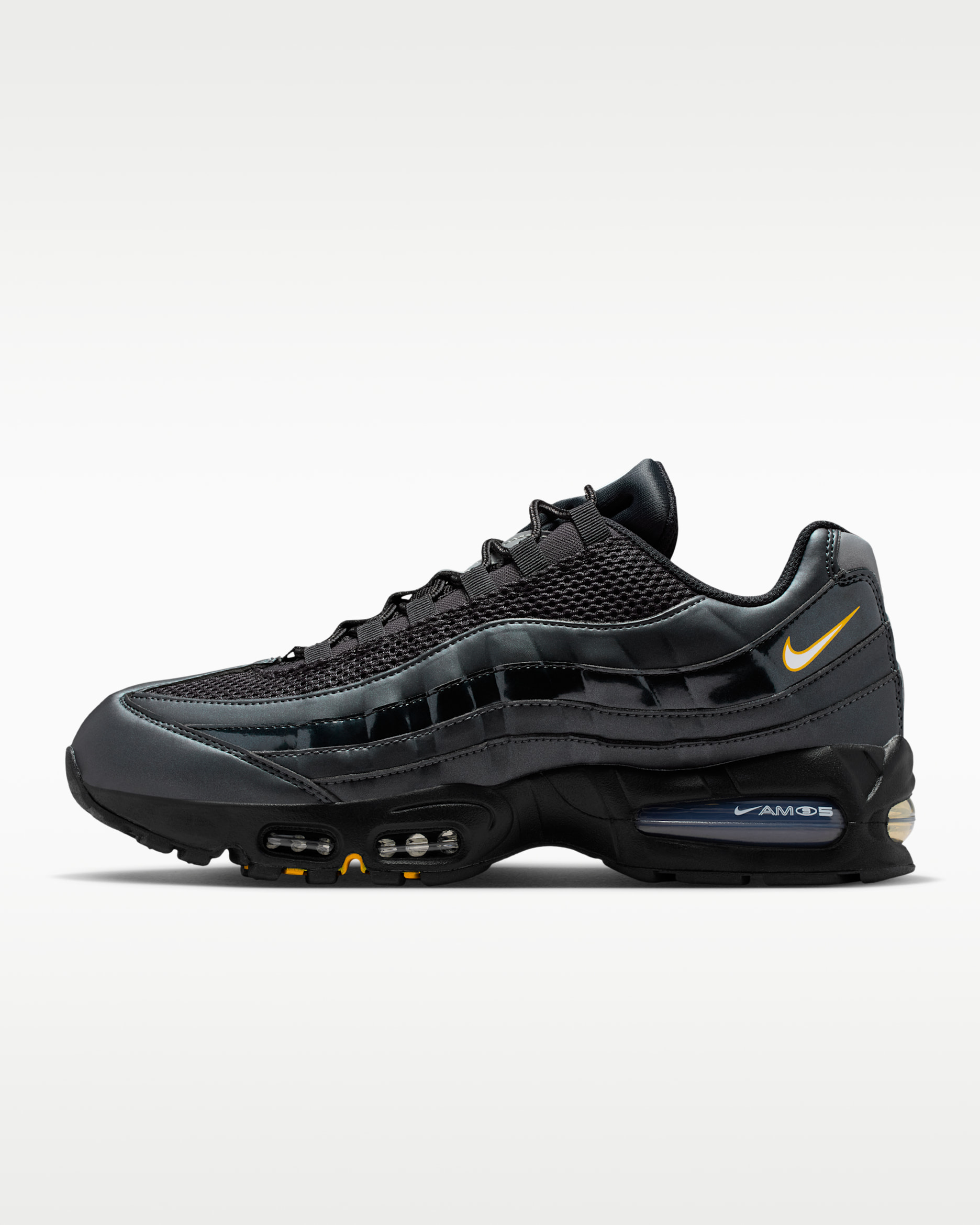 Nike Air Max 95 Big Bubble — Black/University Gold/Metallic Silver/White
