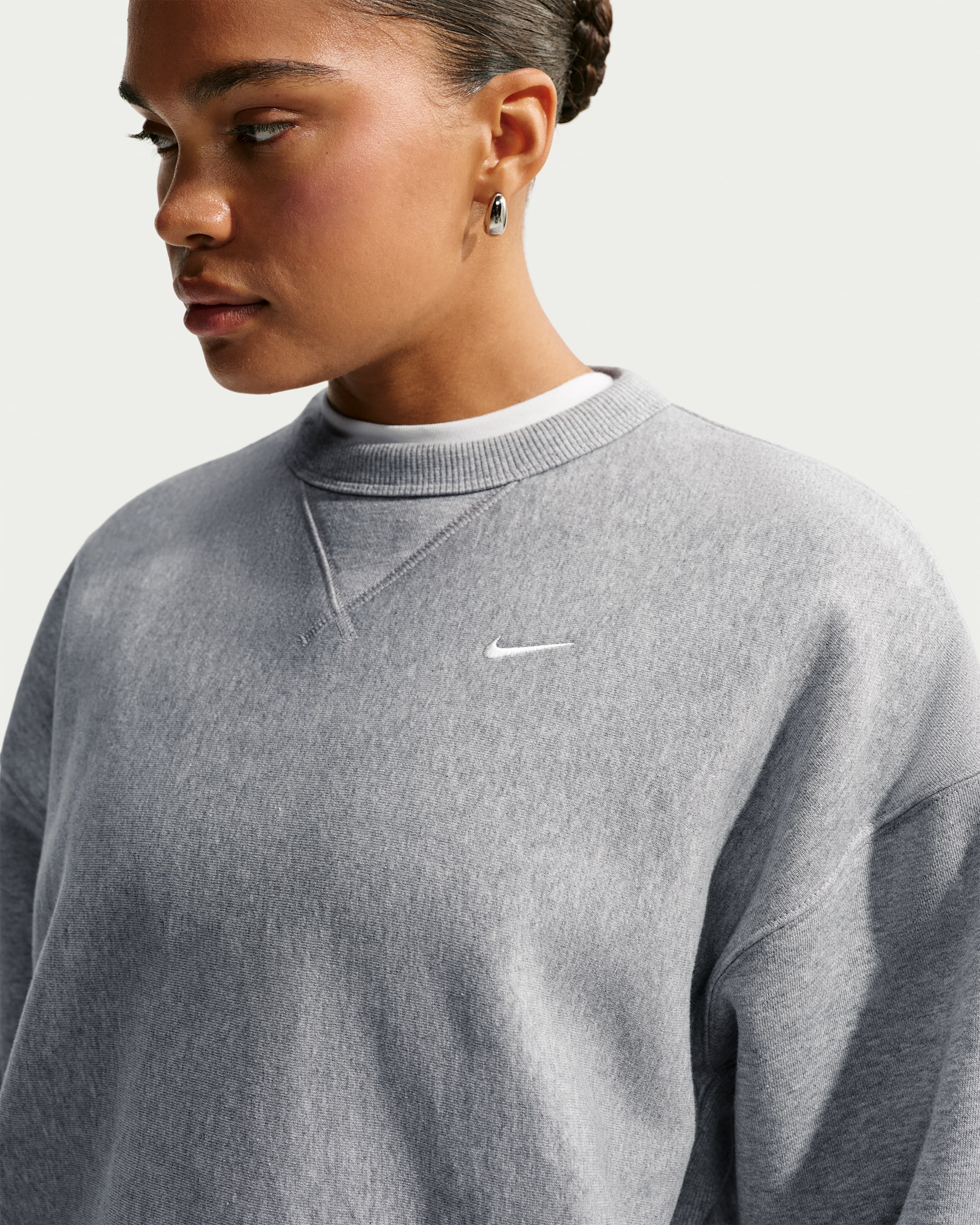 Nike Studio Fleece Heavyweight — Dark Grey Heather/Sail