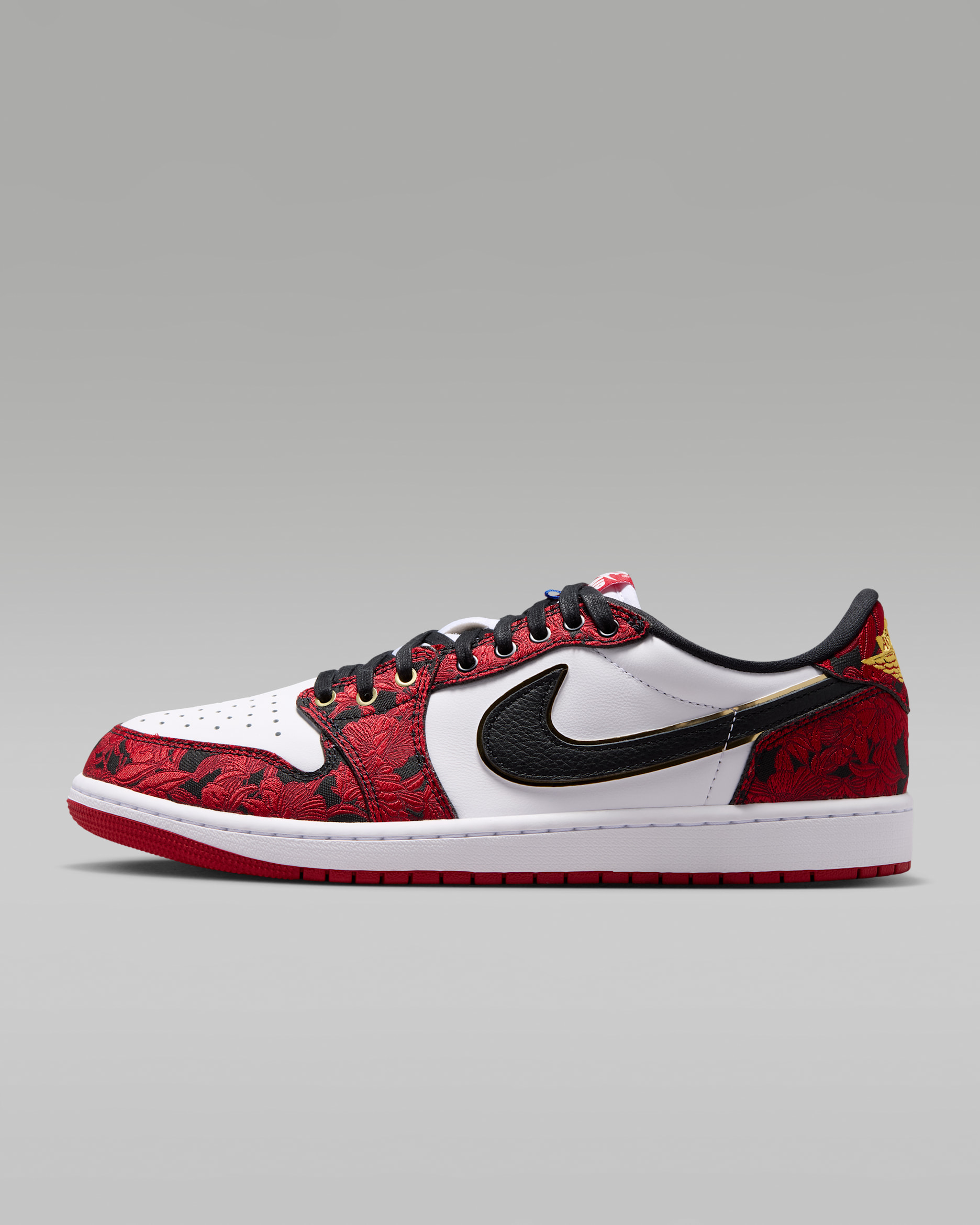 Air Jordan 1 Retro Low OG 'Garden' — Black/Summit White/Laser Fuchsia/Varsity Red